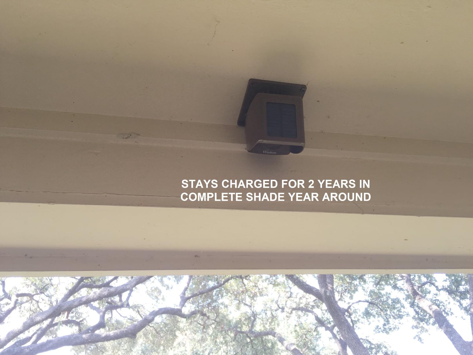 Solar Driveway Alarm Wireless Outside 1800ft Range, Outdoor Motion Sensor & Detector Driveway Alert System with Rechargeable Battery/Weatherproof/Mute Mode(1&4-Brown) customer photo 1