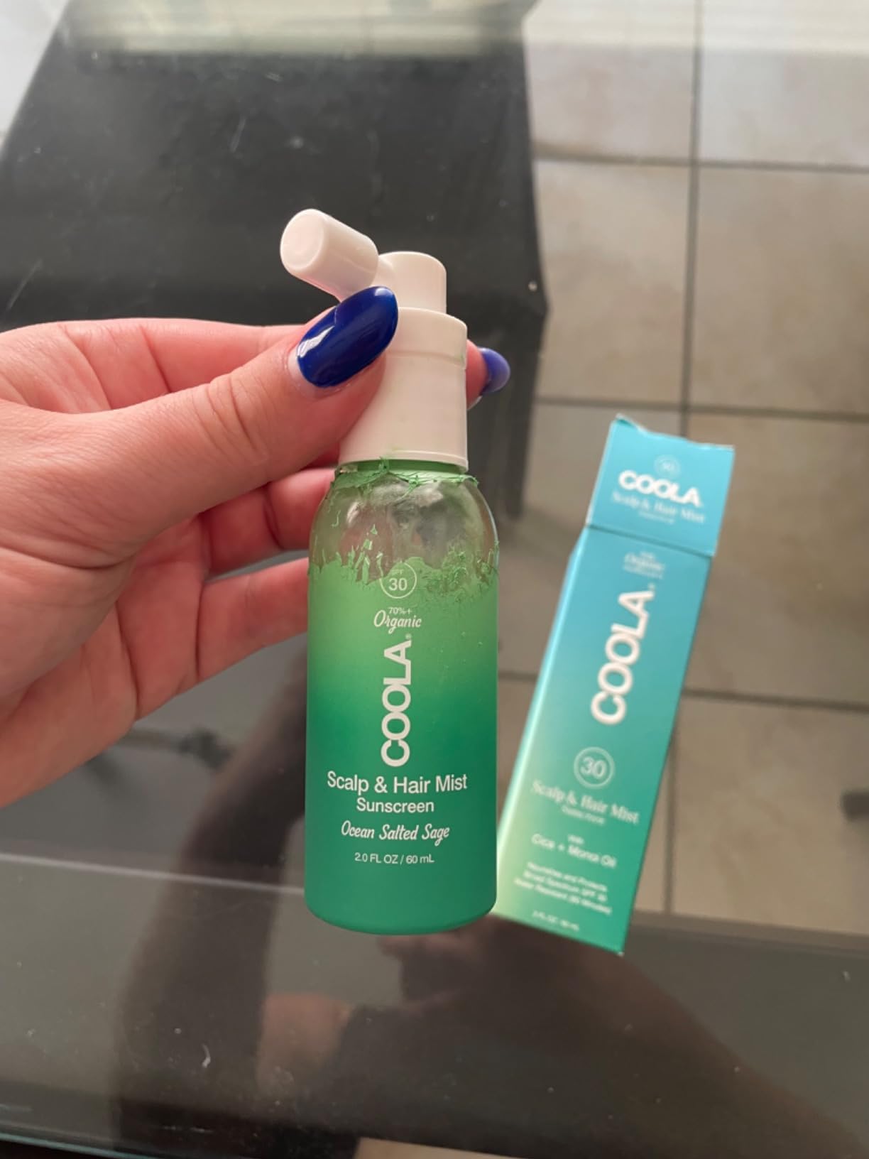 COOLA Organic Scalp Spray & Hair Sunscreen Mist with SPF 30, Dermatologist Tested Hair Care for Daily Protection, Vegan and Gluten Free, Ocean Salted Sage, 2 Fl Oz customer photo 2