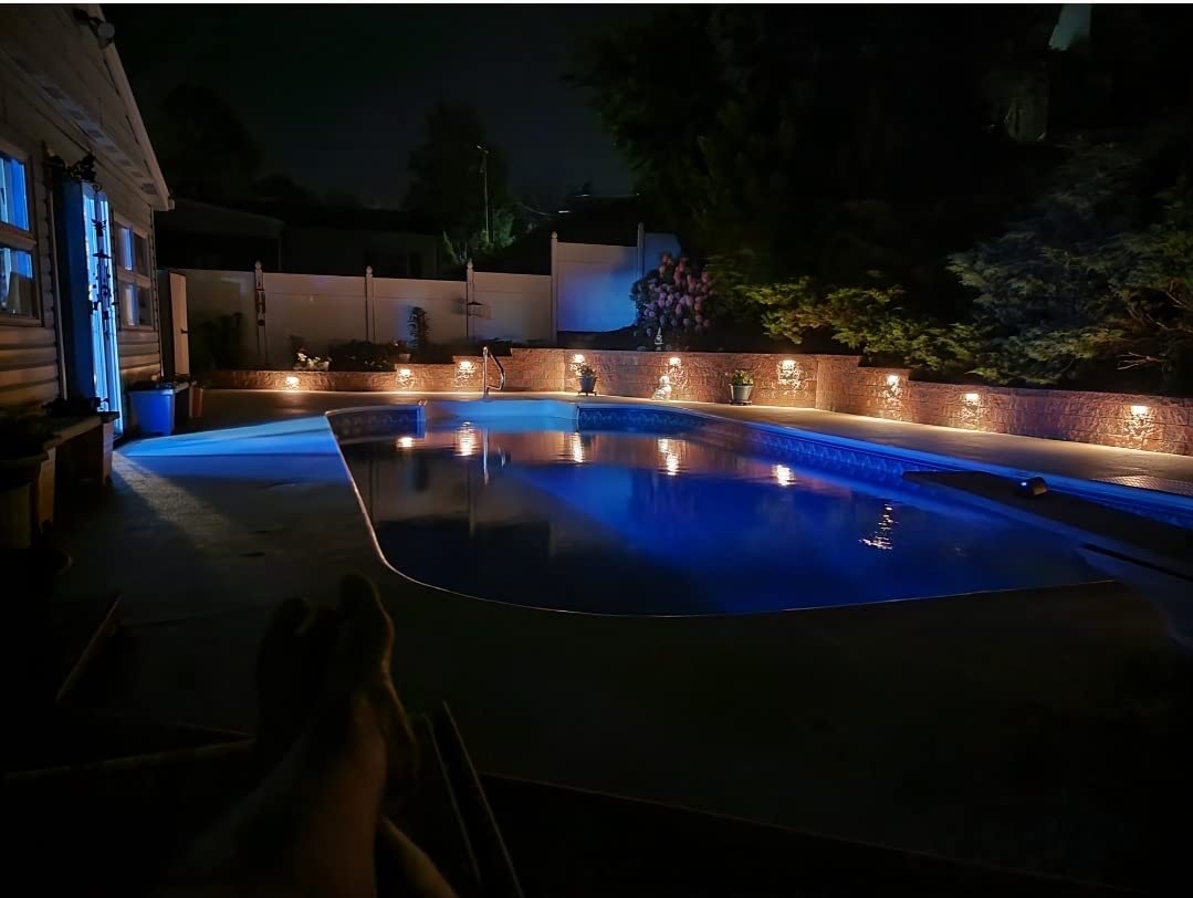 LEONLITE 7 Inch LED Hardscape Lighting, Update Retaining Wall Lights, LED Landscape Lighting, 12-24V AC/DC Paver Light Low Voltage, 3W/4W/5W Dimmable Outdoor Step Lights, 2700K Soft White, ETL, 4 Pack customer photo 1