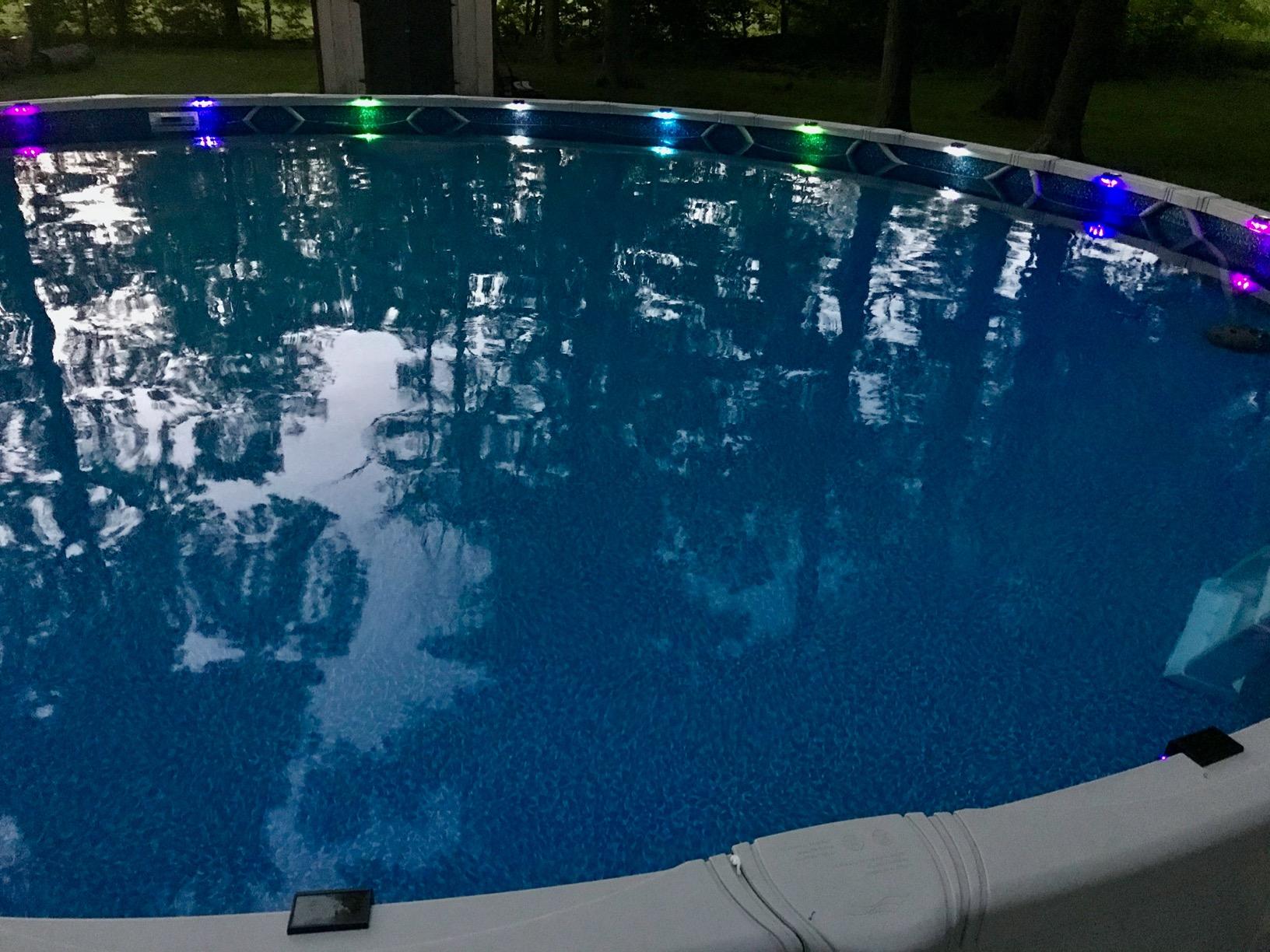 SUNFACE Solar Deck Lights Outdoor, 6 Pack Waterproof LED Solar Step Lights with 2 Lighting Modes, Warm White & 7 Color Acrylic Bubbles Solar Fence Lights for Stairs, Backyard, Pool Decor customer photo 1