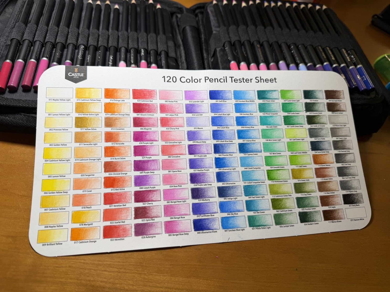Castle Art Supplies 120 Colored Pencils with Zipper | Quality Soft Coloured Leads for Adult Artists, Professionals and Colorists | In Zipper Pouch customer photo 1