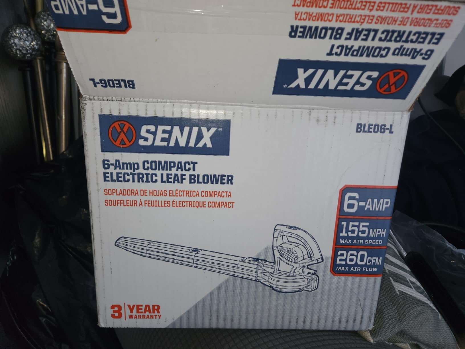 SENIX 12 AMP Leaf Blower, 3-in-1 Handheld Electric Leaf Blower, Vacuum, and Mulcher, 420 CFM, 179 MPH Airflow,Corded Blowers with Reusable Collection Bag (BLVE12-M) customer photo 1