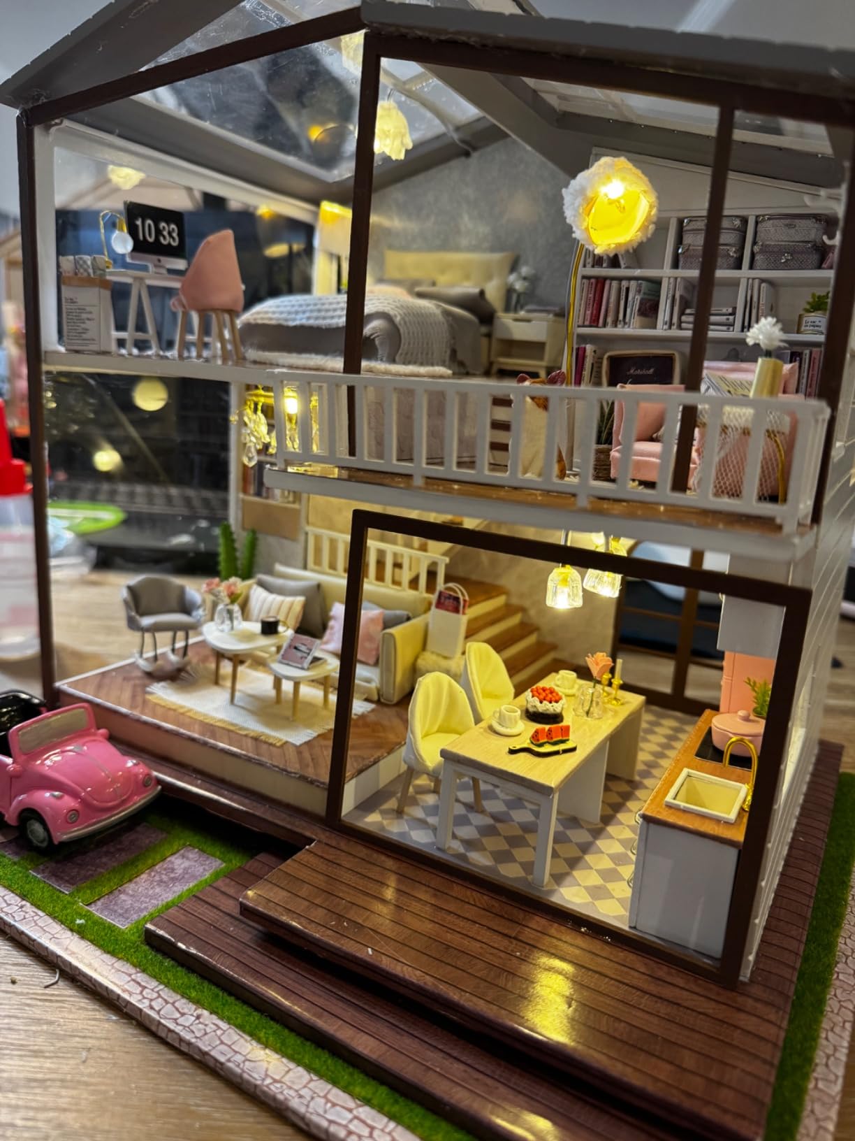 Spilay DIY Dollhouse Miniature with Wooden Furniture,DIY Dollhouse Kit Big Japanese Courtyard Model with LED & Music Box,1:24 Scale Creative Room Gift Idea for Adult Friend Lover (Yaquan Courtyard) customer photo 2