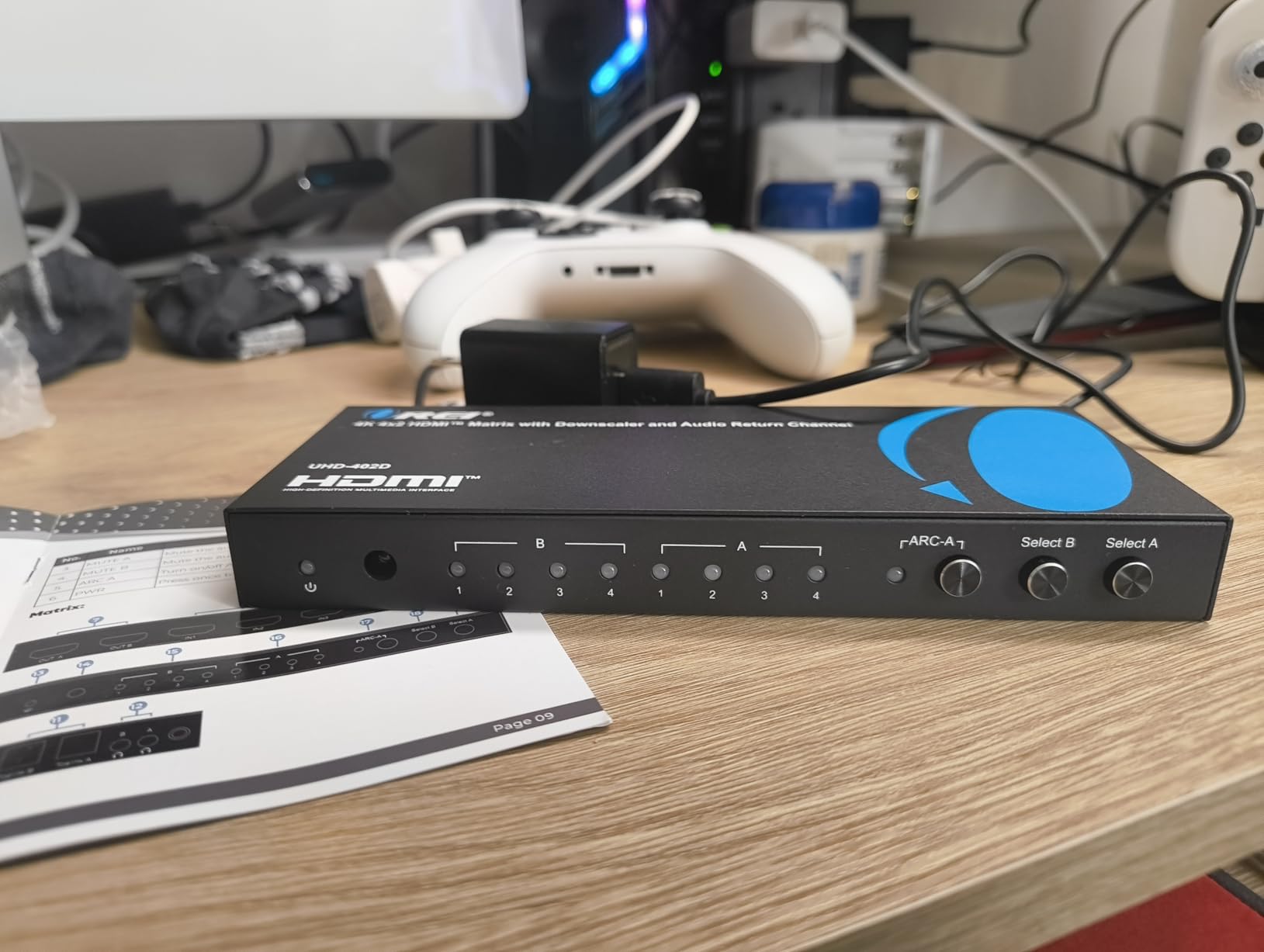 OREI 4K@60Hz 4x2 HDMI 2.0 Matrix with Audio Extraction, HDCP 2.2, HDR (Dolby Vision / HDR10+ / HLG), ARC, EDID Management, 4K-to-1080p Downscaling, Optical & Analog Audio Out customer photo 2