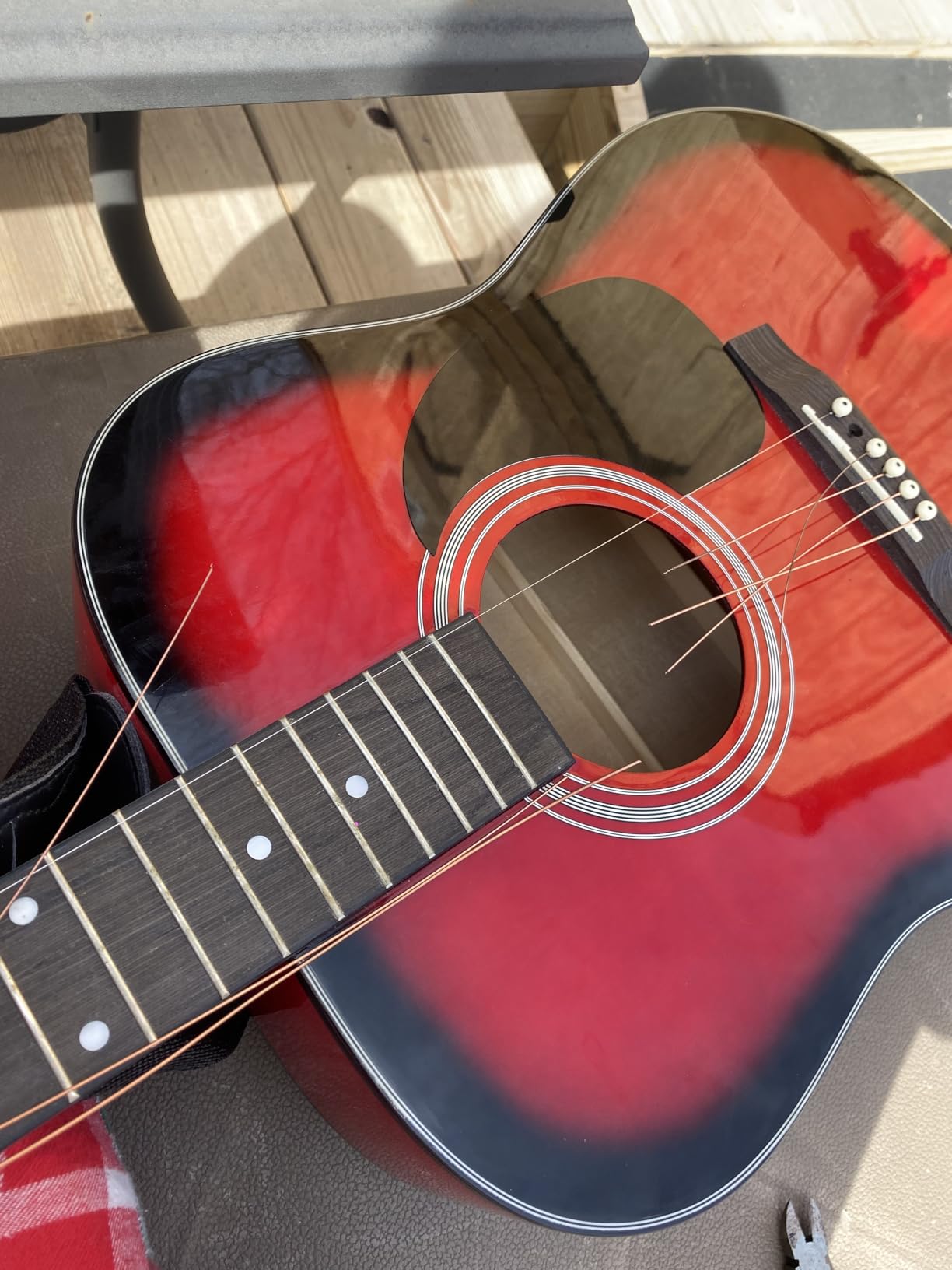 Best Choice Products 41in Full Size Beginner All Wood Acoustic Guitar Starter Set w/Gig Bag, Strap, Capo, Strings, Picks - Sunburst customer photo 1