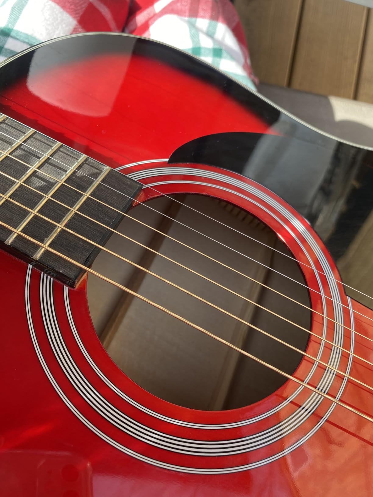 Best Choice Products 41in Full Size Beginner All Wood Acoustic Guitar Starter Set w/Gig Bag, Strap, Capo, Strings, Picks - Sunburst customer photo 2
