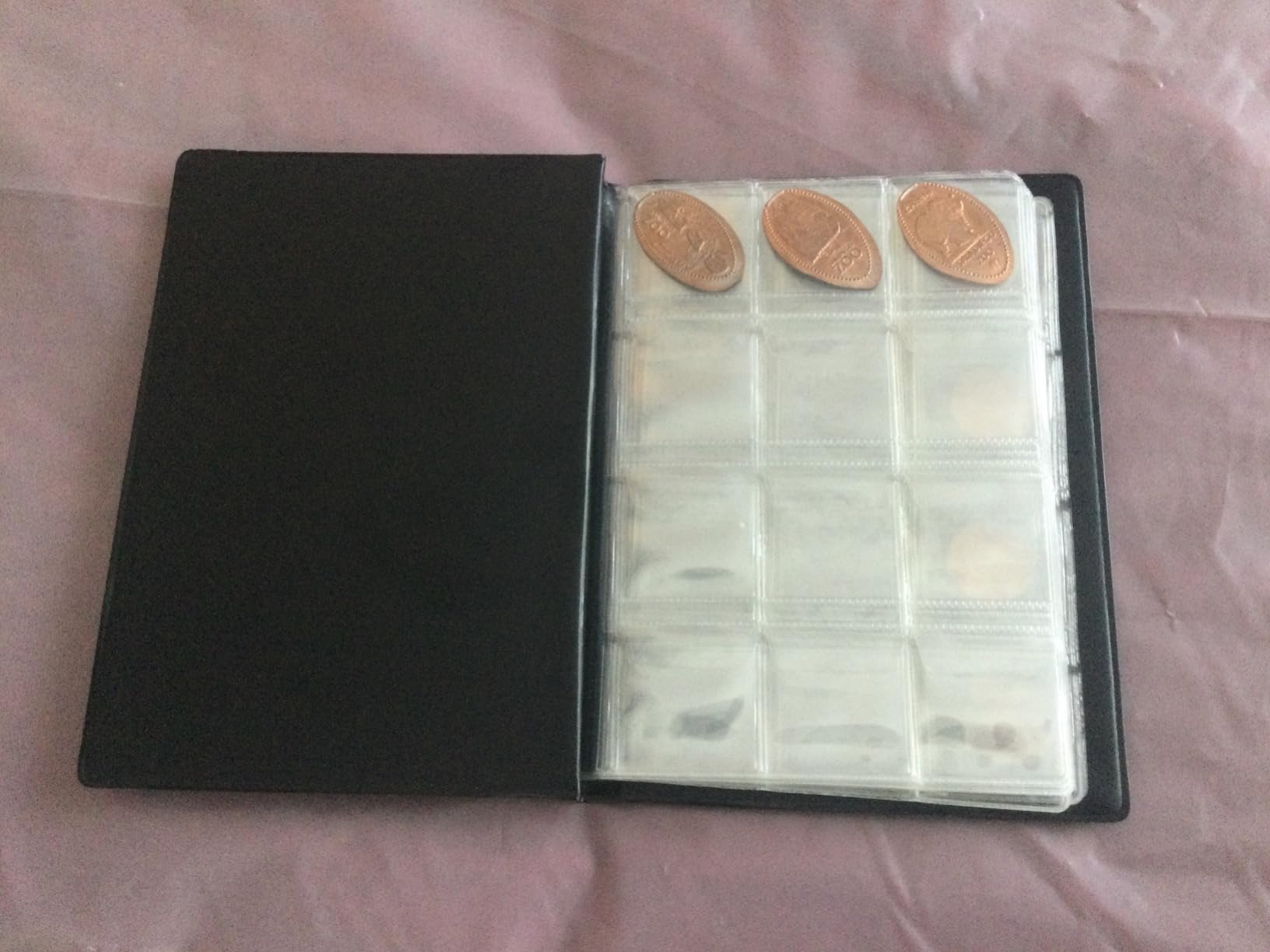 Coin Collection Album 60 Pockets - 4.5x4.5cm/1.8x1.8 inch Coin Holder Book Coin Storage Album Money Penny Pocket for Collectors Black CS0106BK customer photo 2