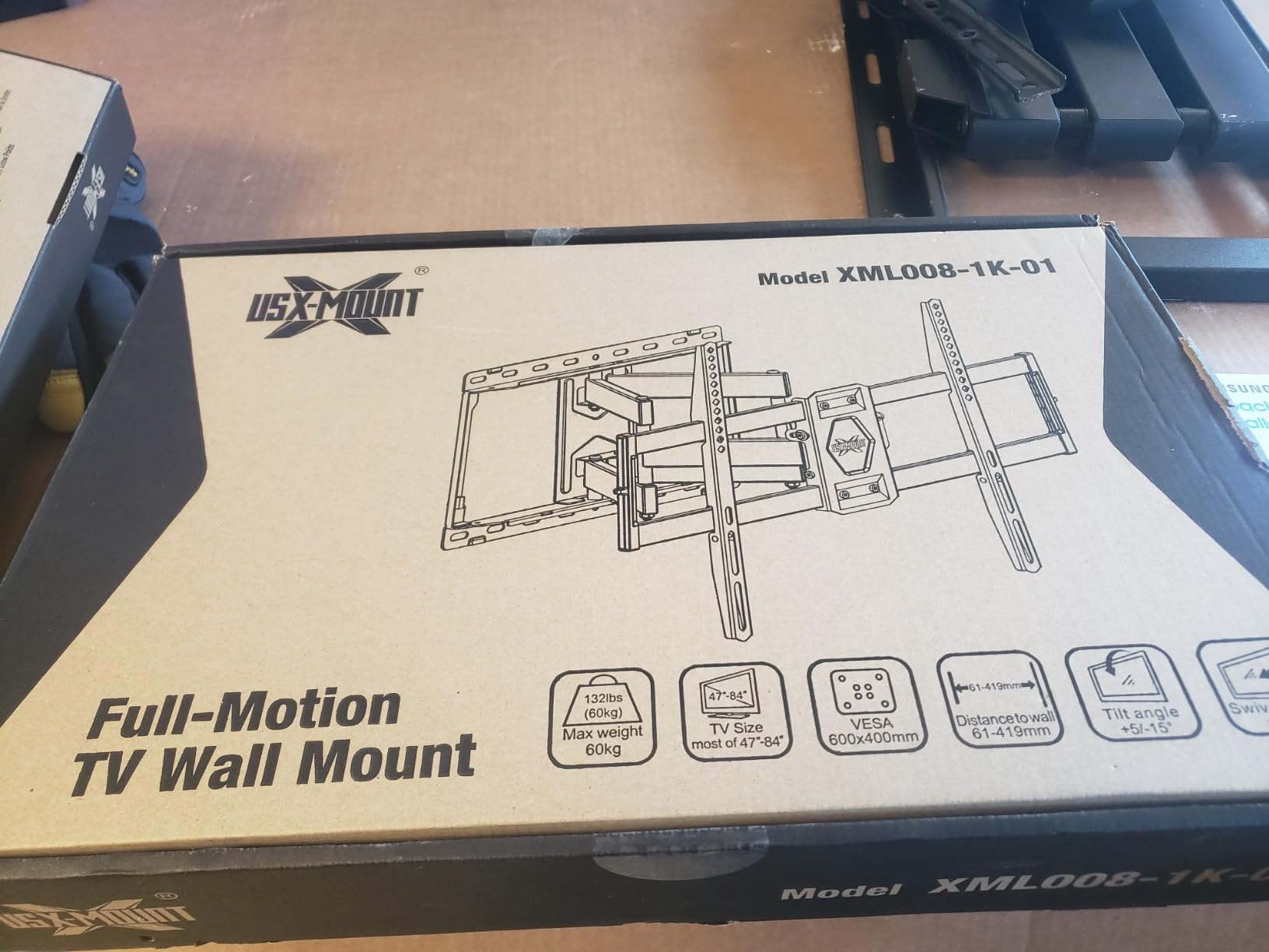 USX MOUNT Universal Soundbar Mount, Sound Bar TV Bracket for Soundbar with Speaker, Fits 2 Installation Options, Removable No-Slip Base Holder Extends 3.46-6.06 inches customer photo 2