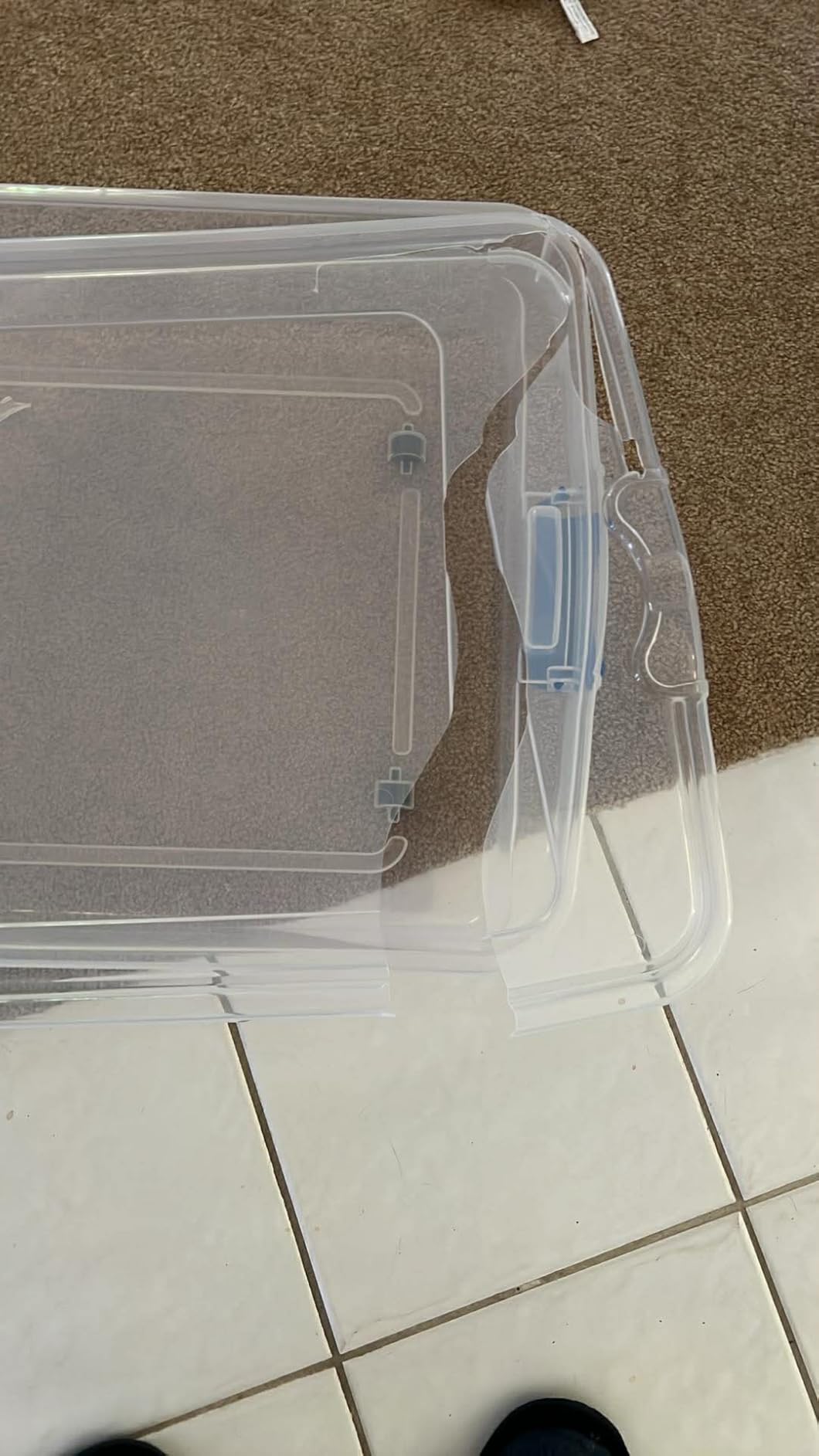 HOMZ 2-Pack Under Bed Storage, Clear Plastic Containers with Lids, 60 Quart, Gray Latch - Stackable Underbed Organizer Bins for Shoes, Bags, Clothes, and Towels customer photo 2