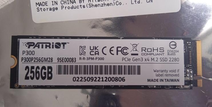 Patriot P300 M.2 PCIe Gen 3 x4 128GB Low-Power Consumption SSD customer photo 2