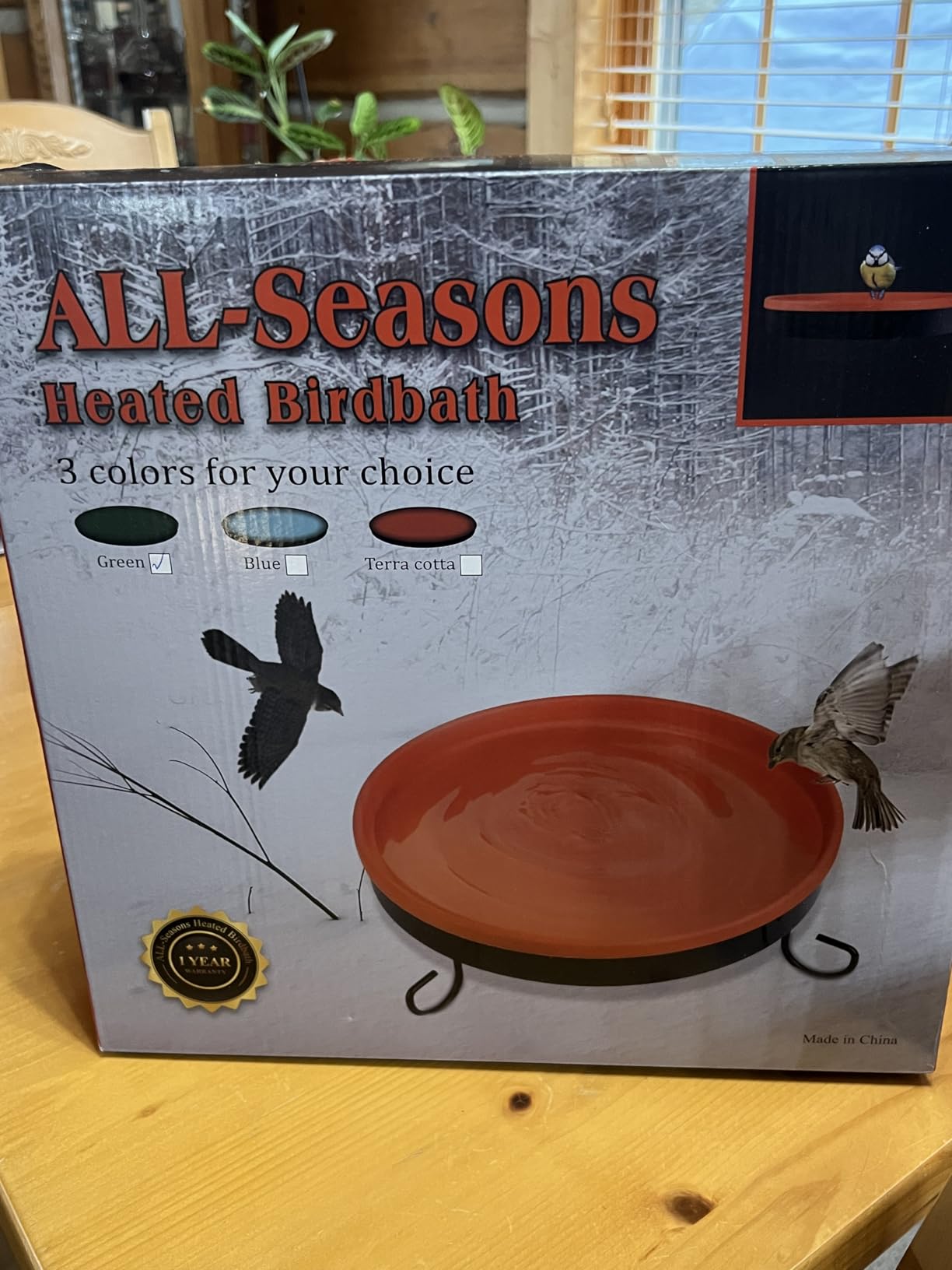 Heated Bird Bath for Outdoors for Winter, 3 Easy Ways to Mount Detachable Bird Bath Bowl, 75W Heated Bird Baths with Thermostatically Controlled customer photo 2