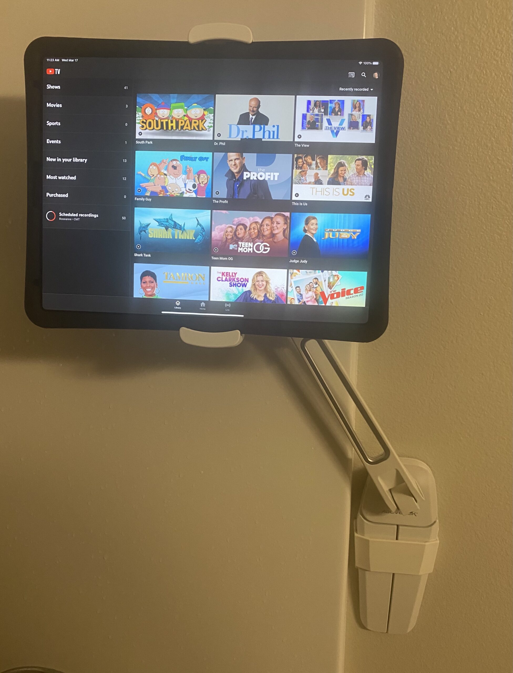 AboveTEK iPad Wall Mount, 3 in 1 Highflex 360° Under Cabinet iPads Mount for Kitchen, Tablet Celling Under Counter Holder, Kitchen Tablet Mount Fits 4.7
