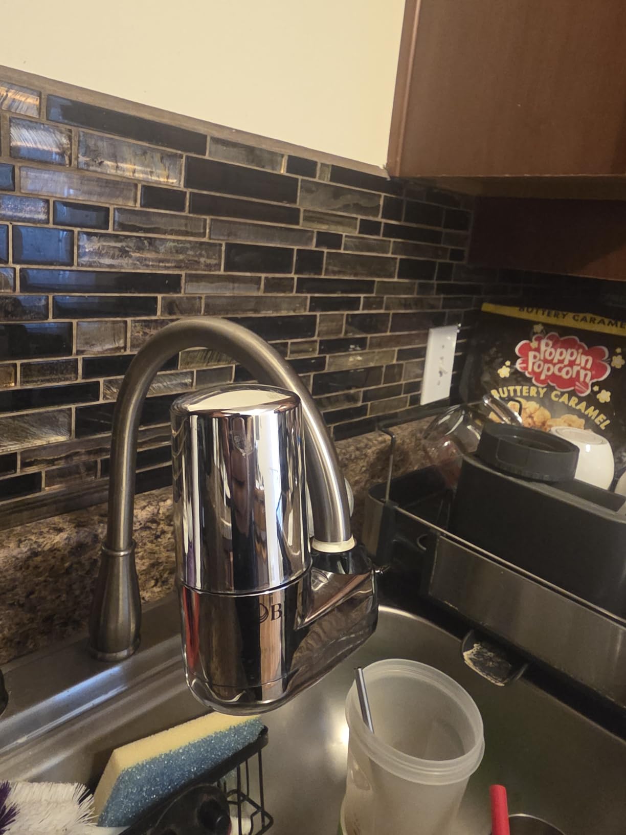 Brita Faucet Mount Water Filter System, Chrome, No-Wait Filtration, Easy Install, Multi-Use Tap Water Filter for Kitchens, Bathrooms & Small Spaces customer photo 2