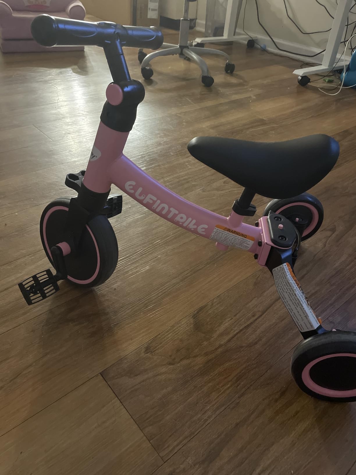 besrey 5 in 1 Toddler Bike for 1 Year to 4 Years Old Kids, Toddler Tricycle Kids Trikes Tricycle, Toys for Boy & Girl, Balance Training, Removable Pedals customer photo 1