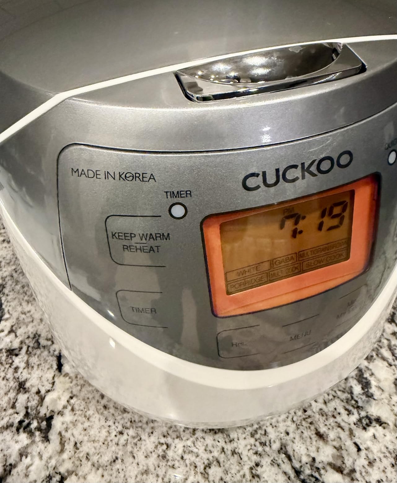 CUCKOO Micom Rice Cooker 6 Cup Uncooked / 12 Cup Cooked, Korean Fuzzy Logic Rice Cooker with Delay Timer & Keep Warm Setting, Versatile Food Steamer with Non-Stick Inner Pot, Silver (CR-0632F) customer photo 2