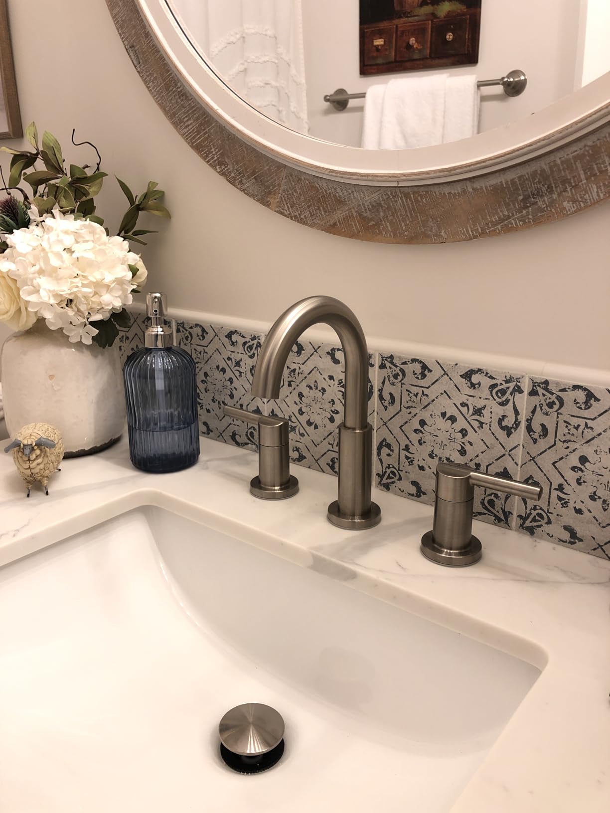 Delta Nicoli Brushed Nickel Faucet 3 Hole, 8 Inch Widespread Bathroom Sink Faucet for Vanity, Push-Pop Drain Assembly, Stainless 35749LF-SS customer photo 1