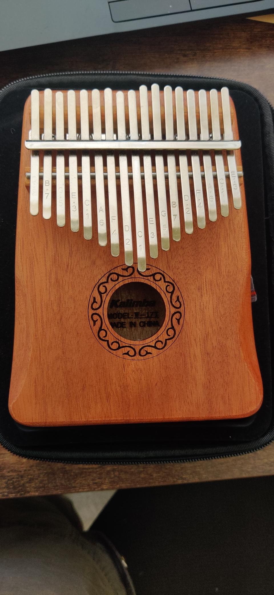 Kalimba Thumb Piano 17 Keys with Mahogany Wood, Mbira, Finger Piano Builts-in Waterproof Protective Box customer photo 1