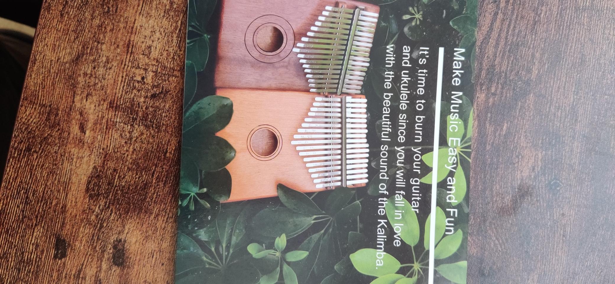 Kalimba Thumb Piano 17 Keys with Mahogany Wood, Mbira, Finger Piano Builts-in Waterproof Protective Box customer photo 2