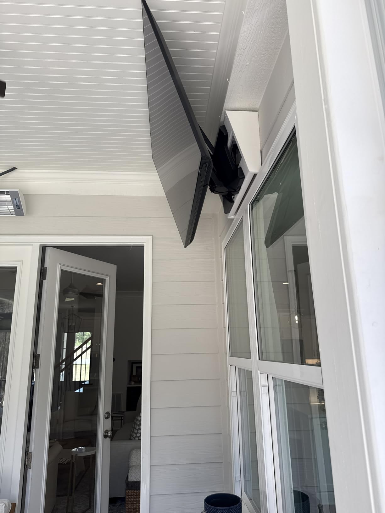 MOUNT-IT! Motorized Fireplace TV Wall Mount with Remote Control customer photo 1