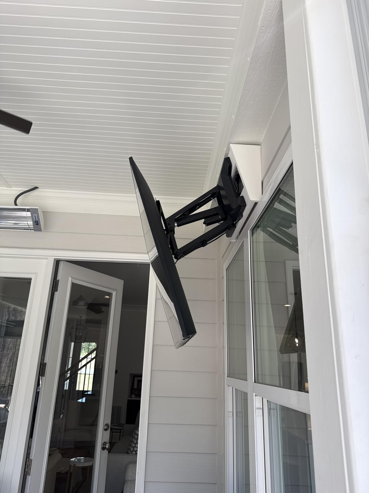 MOUNT-IT! Motorized Fireplace TV Wall Mount with Remote Control customer photo 2