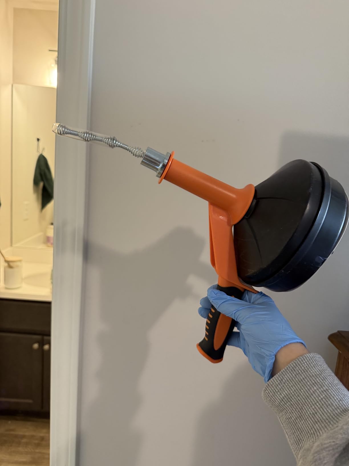 Drain Auger, Clog Remover with Drill Adapter, 25 Feet Flexible Plumbing Snake Use Manually or Powered for Kitchen, Bathroom and Shower Sink customer photo 1