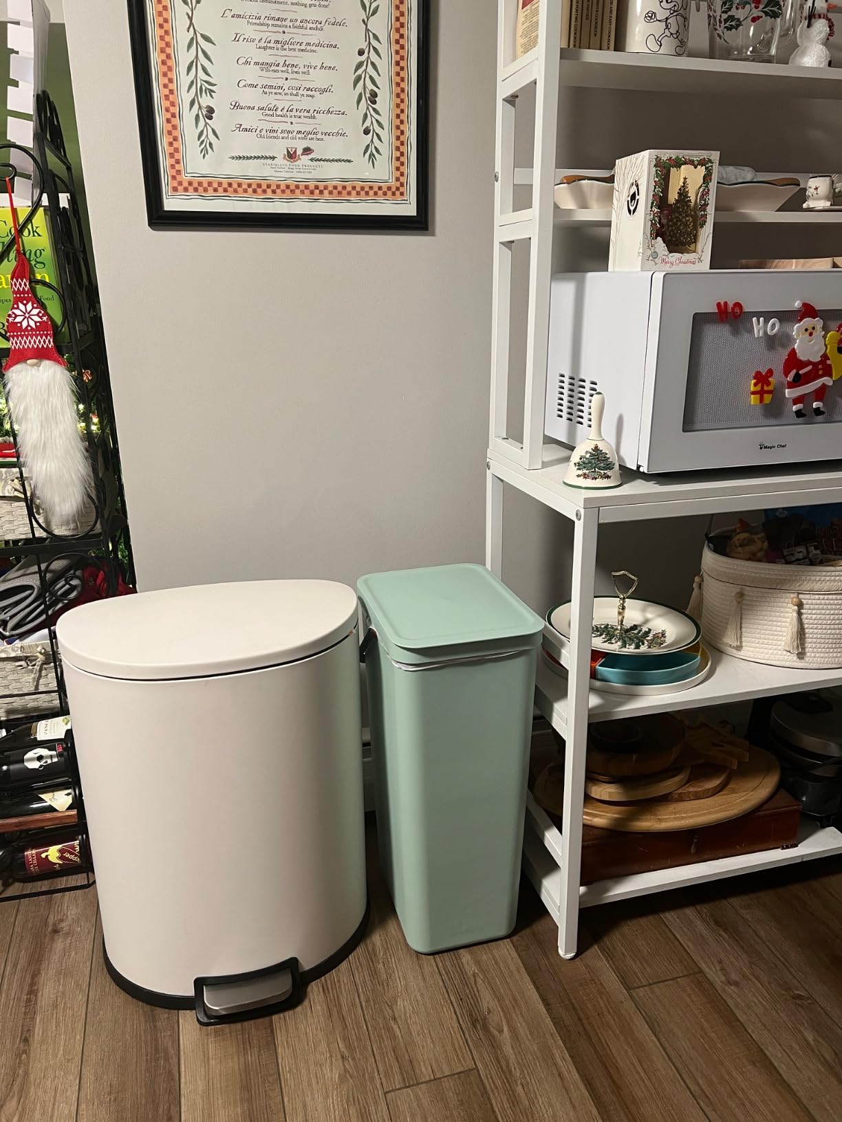 Brabantia Sort & Go Kitchen Countertop Food Scraps Compost Bin | XS / 1.6 Gal / 6L | Fir Green | Removable Stay-Open Lid, Carry Handle, Easy-Clean Recycling Box | Wall-Mounting Bracket Included customer photo 2