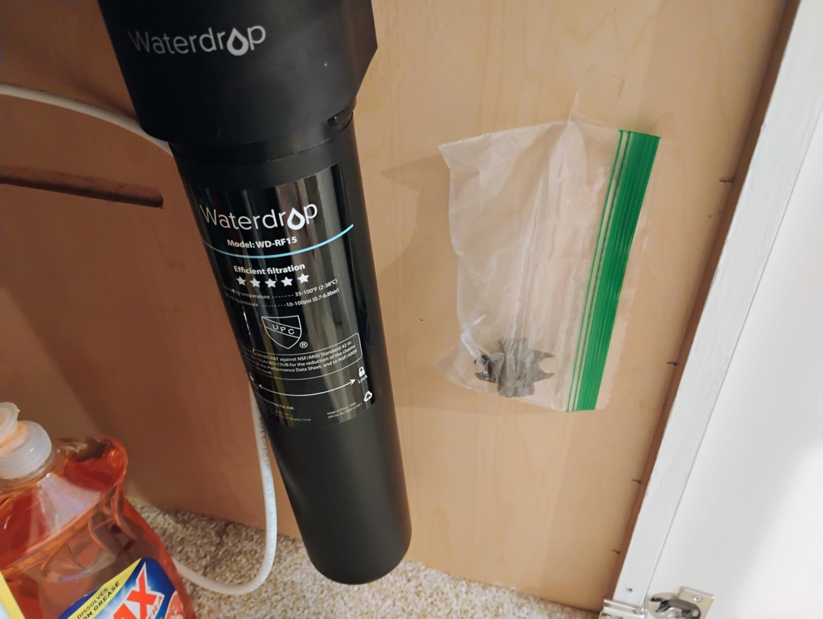 Waterdrop 15UB Under Sink Water Filter, Under Sink Water Filtration System for 2 Years, NSF/ANSI 42 Certified, Reduces PFAS, PFOA/PFOS, Lead, Under Sink Water Filter with Faucet, 19K Gallons customer photo 1