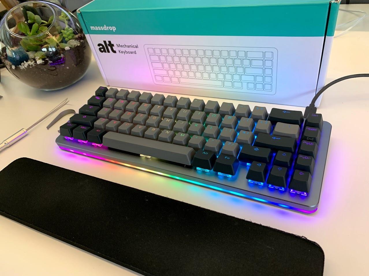 Drop ALT Mechanical Keyboard - 65% (67 Key) Gaming Keyboard, Hot-Swap Switches, Programmable Macros, RGB LED Backlighting, USB-C, Doubleshot PBT, Aluminum Frame (Kaihua Box White, Black) customer photo 2