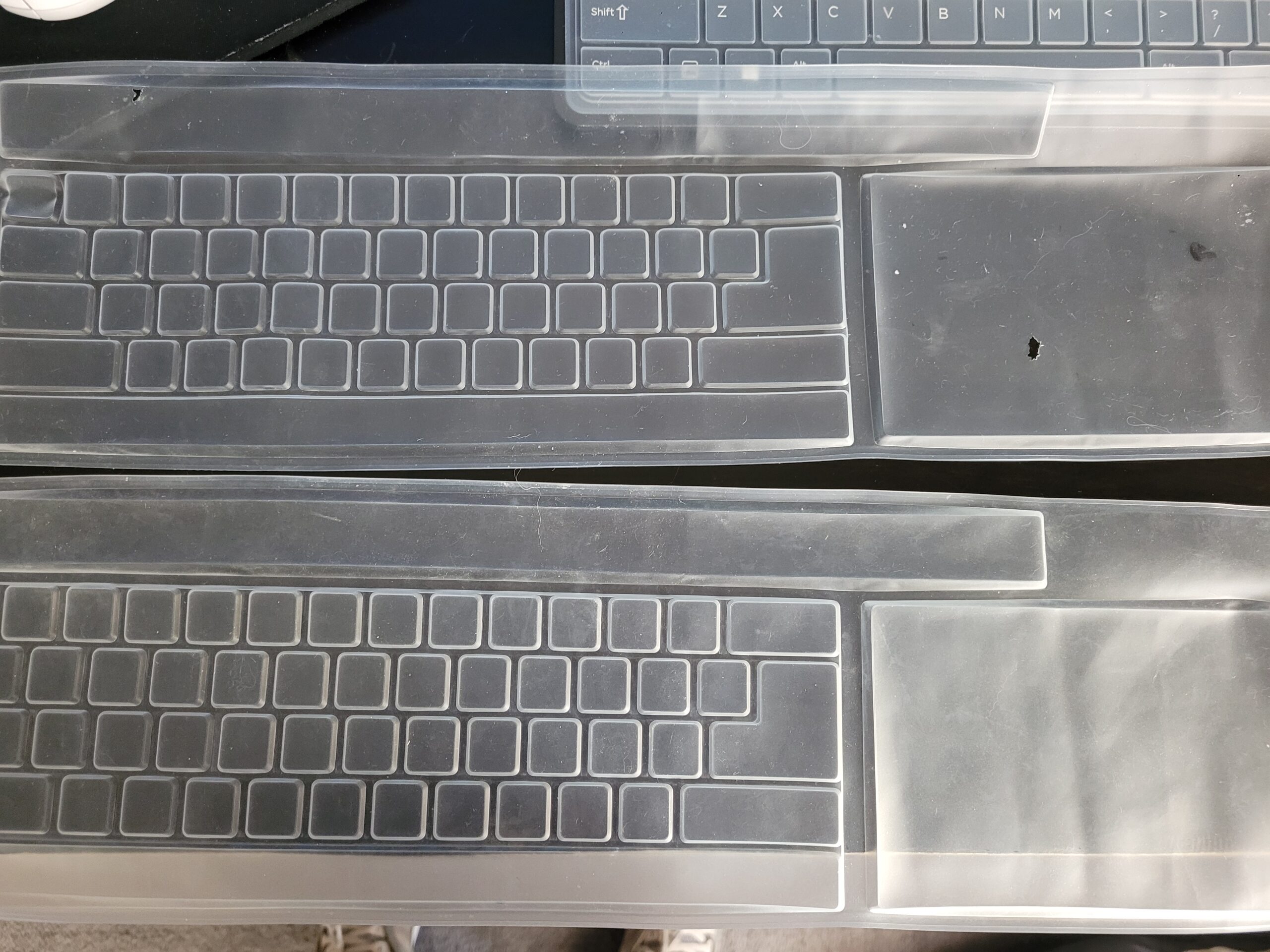 (2 Pack) Universal Clear Anti-Dust Keyboard Skin Protector Cover for 104/107 Keys Standard Desktop Keyboard Reusable Waterproof Keyboard Cover customer photo 1