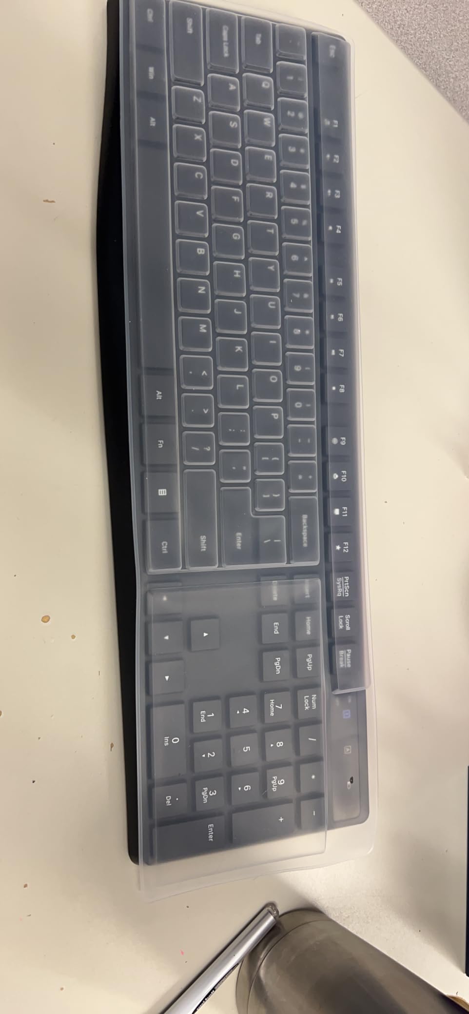 (2 Pack) Universal Clear Anti-Dust Keyboard Skin Protector Cover for 104/107 Keys Standard Desktop Keyboard Reusable Waterproof Keyboard Cover customer photo 2