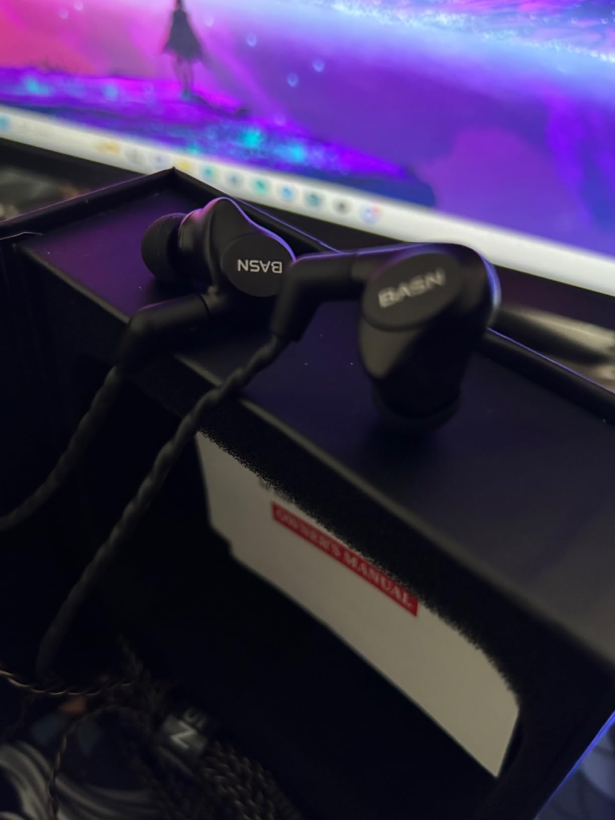 BASN Metalen in-Ear Monitors Headphones,4 Drivers Musicians Noise Isolating IEMs with Deep Bass, Two Detachable MMCX Cables with Case for Singers,Drummers,Bassists(Matt Black) customer photo 1