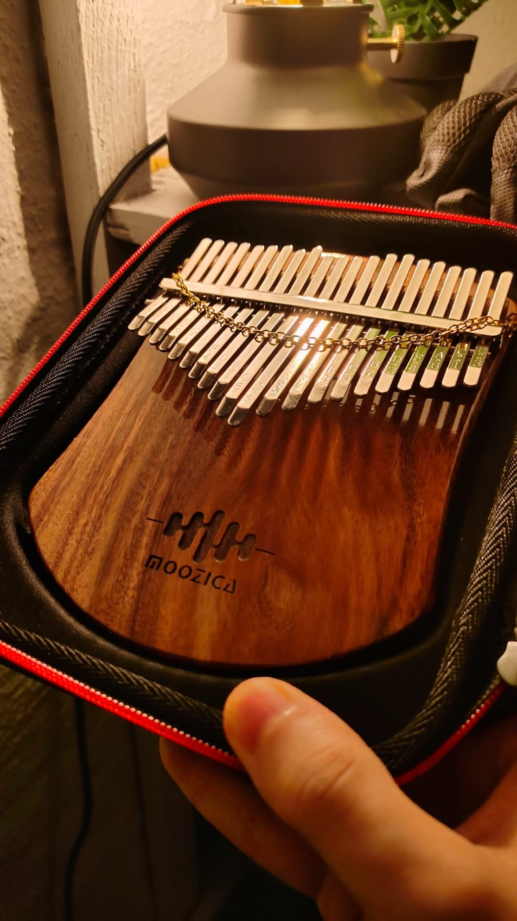MOOZICA 21 Keys Solid Koa Kalimba Thumb Piano, Single Solid Wood Flat-board Professional Kalimba Marimba customer photo 1