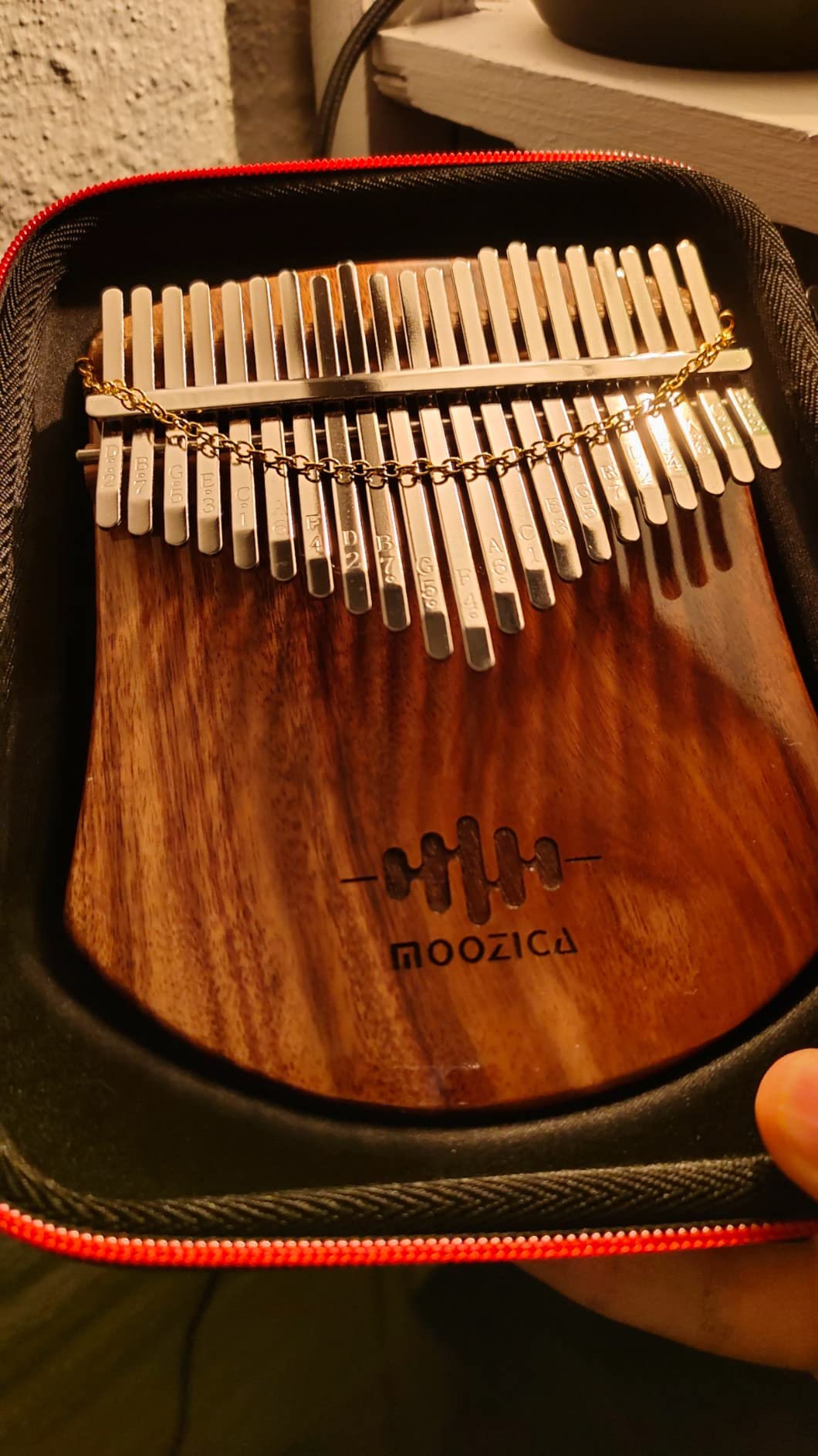 MOOZICA 21 Keys Solid Koa Kalimba Thumb Piano, Single Solid Wood Flat-board Professional Kalimba Marimba customer photo 2