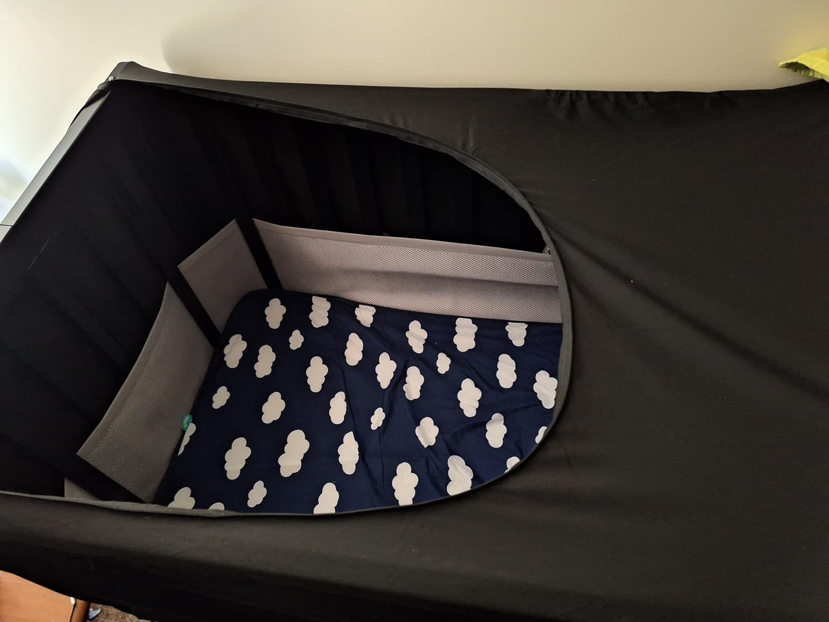 Crib Blackout Cover for Pack N Play - Travel Crib Cover, Breathable Baby Netting Cover/Tent for Indoor or Outdoor Portable Stretchy Blackout Tent, Net Curtains customer photo 1