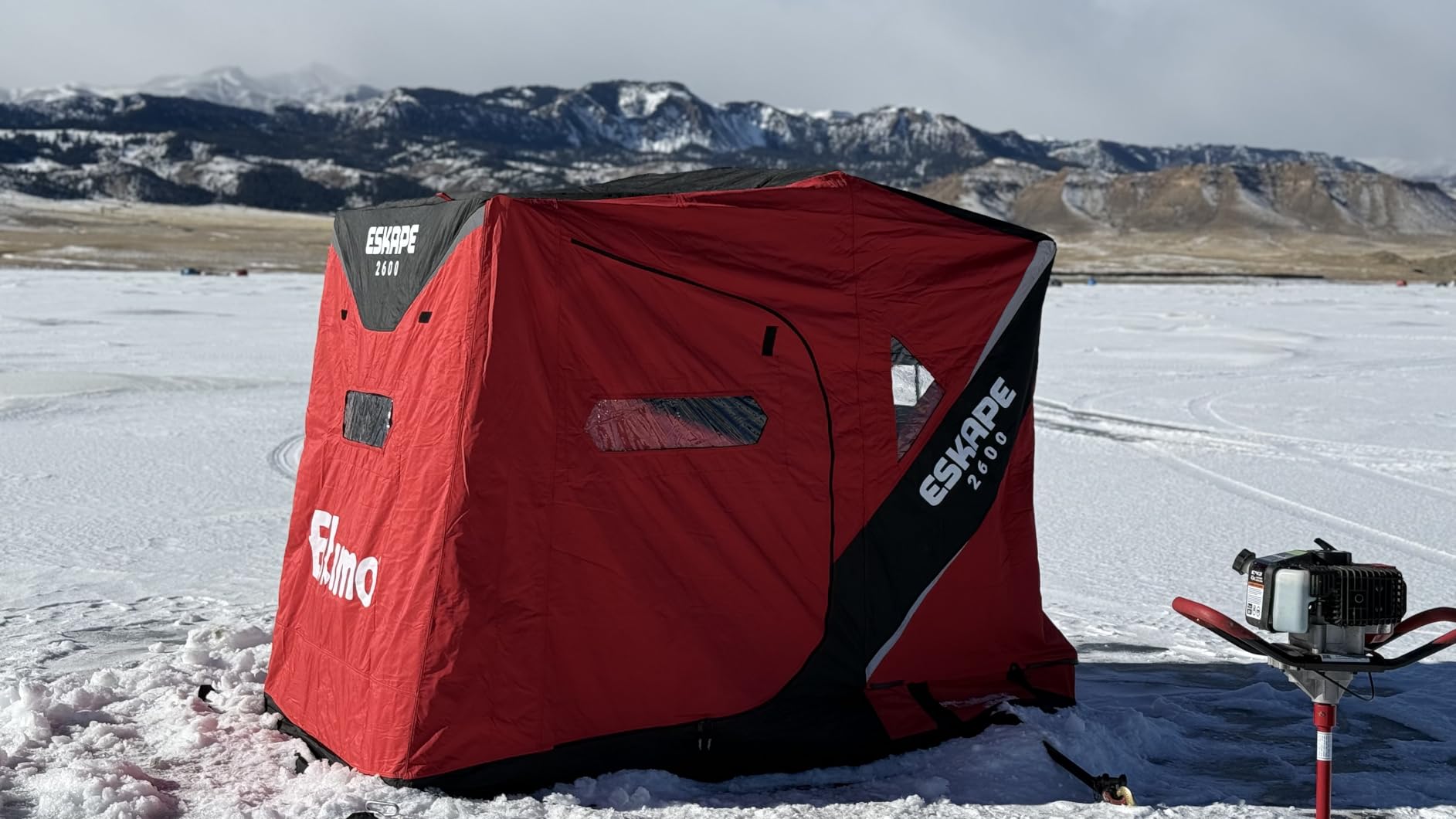 Eskimo Eskape 2600 Insulated 2 Person Ice Fishing Shelter, Red customer photo 1