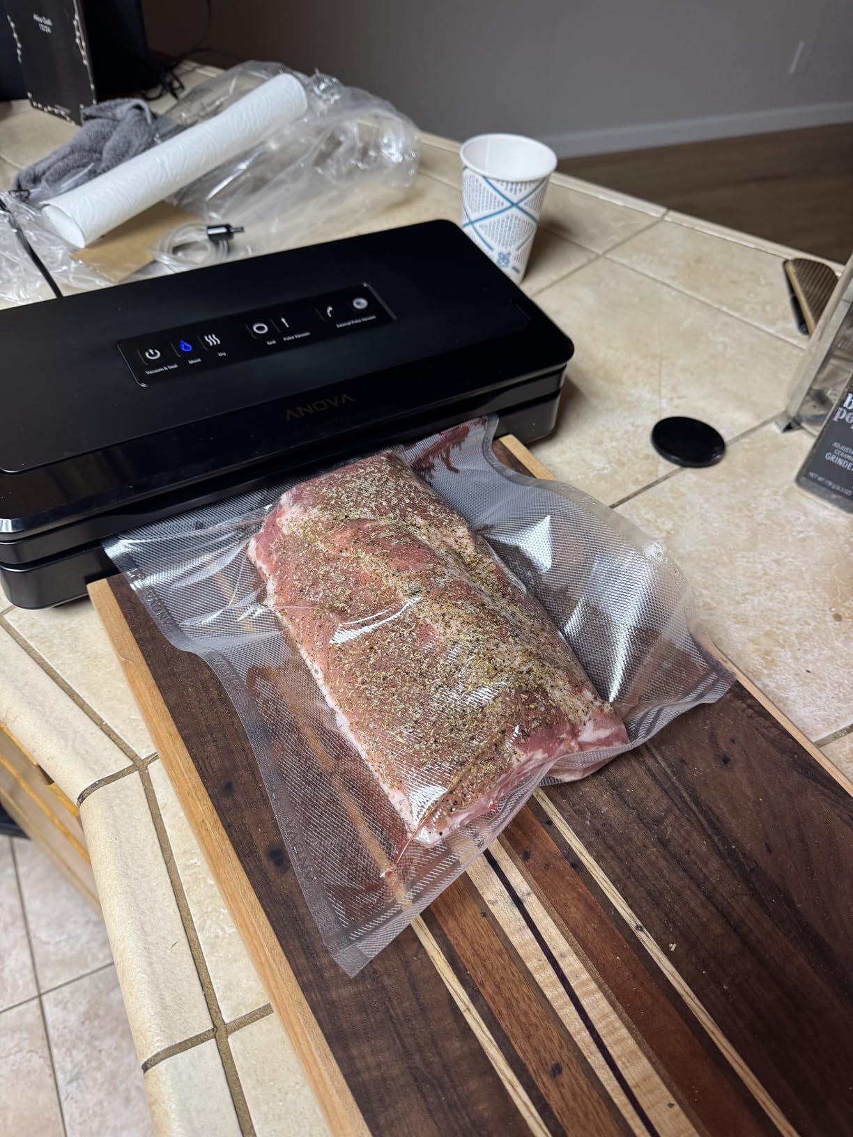 Anova Culinary Precision Vacuum Sealer Pro, Includes Large Bag Roll (19ft), Wet & Dry Dual Food Vacuum Sealer Machine for Sous Vide and Long-Term Storage, 2-Year Warranty customer photo 1