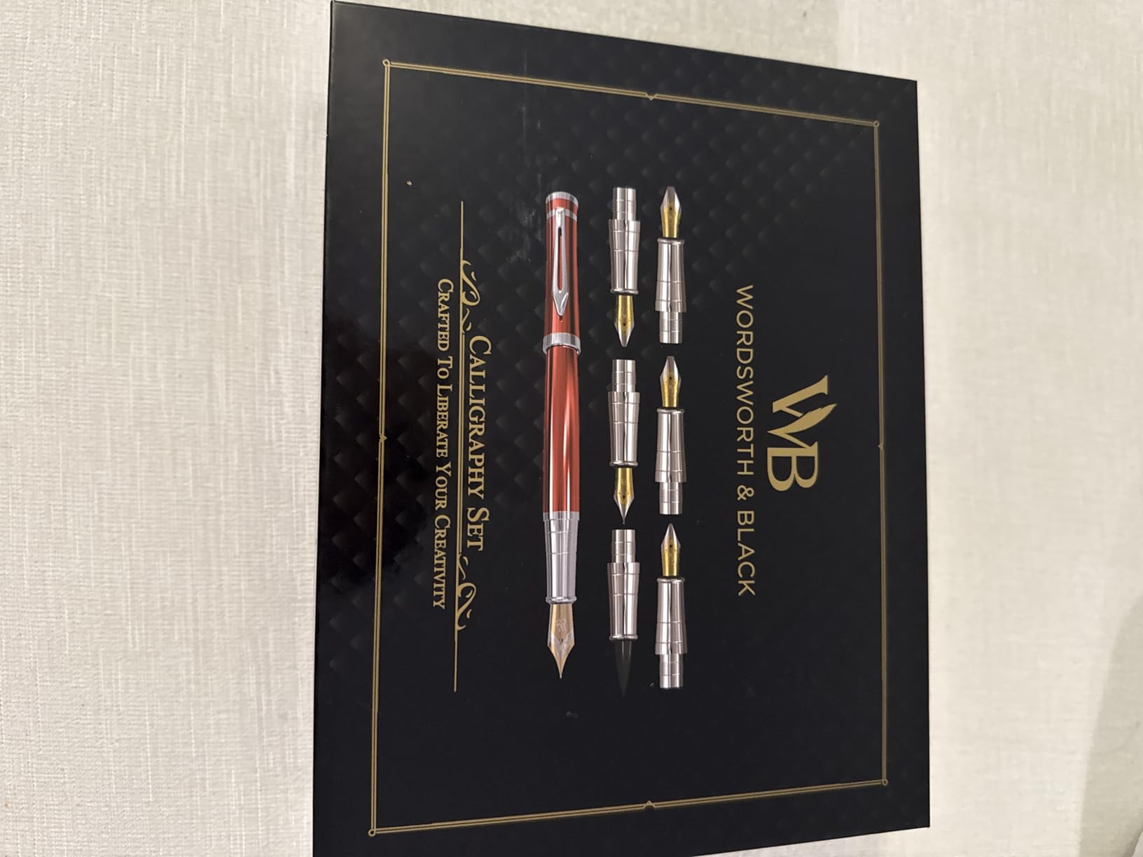 Wordsworth & Black Calligraphy Pen Gift Set, Includes Bottle Ink, 6 Cartridges, Refill Converter, 6 Replacement Nibs, Premium Package customer photo 2
