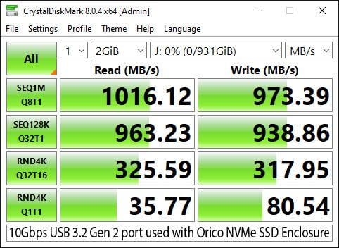 ORICO M.2 NVMe SSD Enclosure, USB 3.1 Gen 2 (10 Gbps) PCIe External Adapter NVMe Case for 2230/2242/2260/2280 M.2 SSD up to 8TB, UASP Supported - M2PV customer photo 2