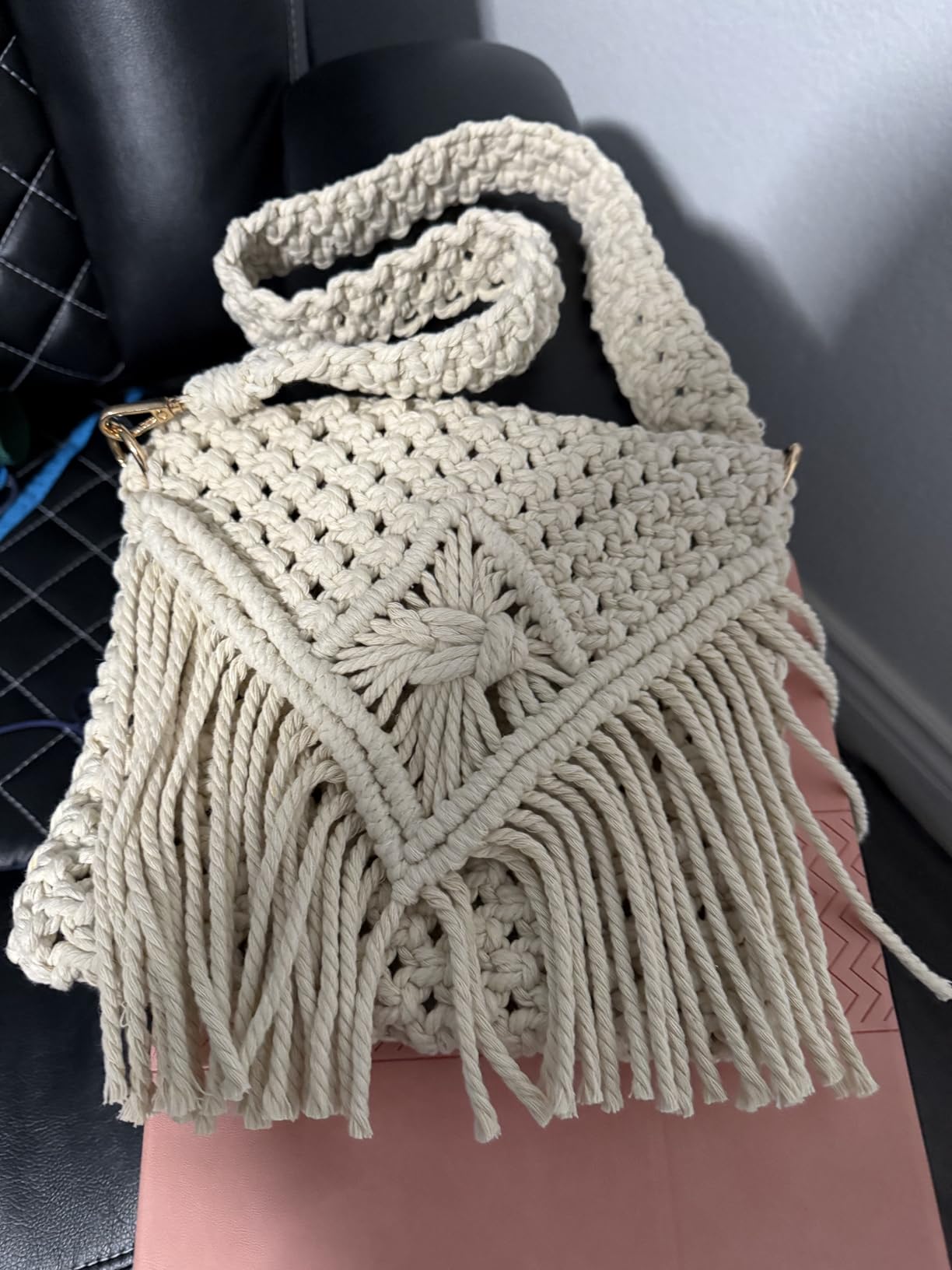 Macrame Cord 4mm x 328Yards(984Feet), Natural Cotton Macrame Rope - 3 Strands Twisted Macrame Cotton Cord for Wall Hanging, Plant Hangers, Crafts, Gift Wrapping and Wedding Decorations customer photo 1