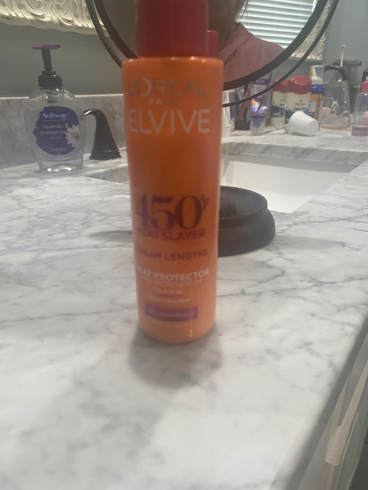 L'Oreal Paris Elvive Dream Lengths Heat Slayer Pre-Iron Spray Leave-In, 4.4 Ounce customer photo 2