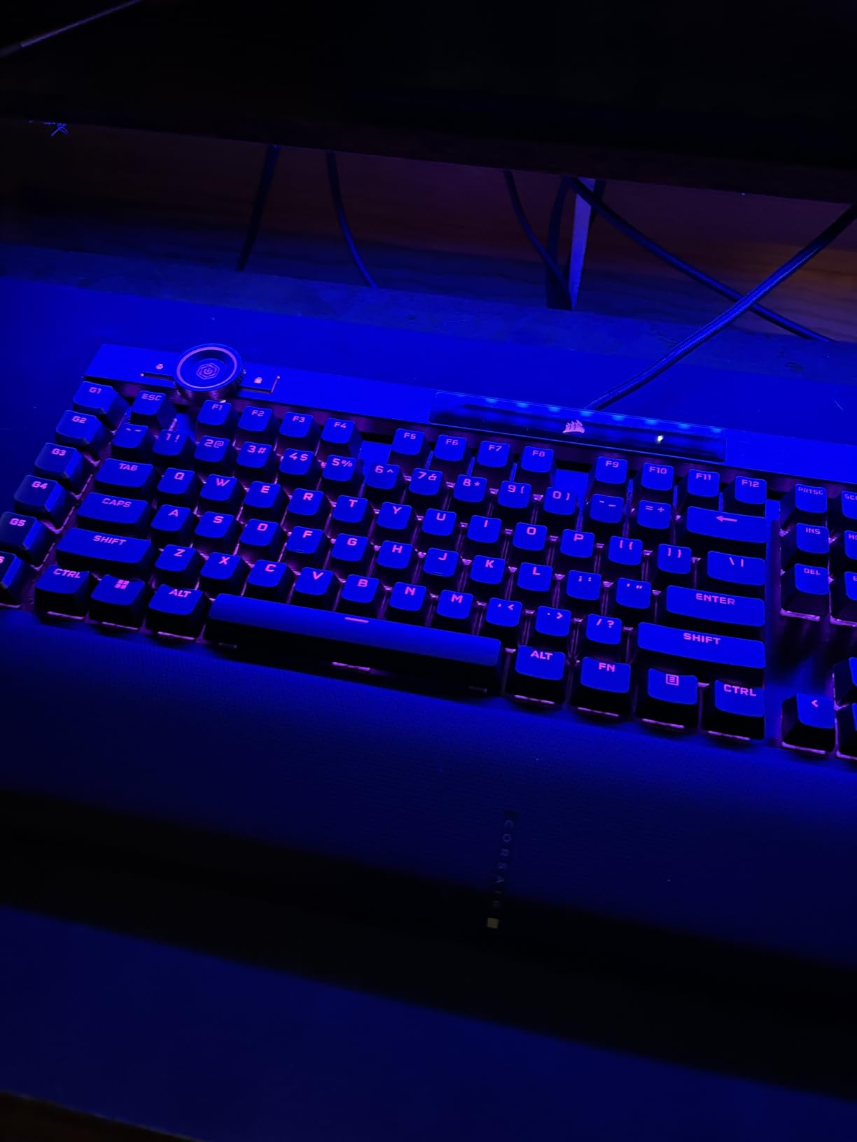 Corsair K100 RGB Optical-Mechanical Wired Gaming Keyboard - QWERTY US Layout, OPX Switches - PBT Double-Shot Keycaps - Elgato Stream Deck and iCUE Compatible - Black customer photo 1