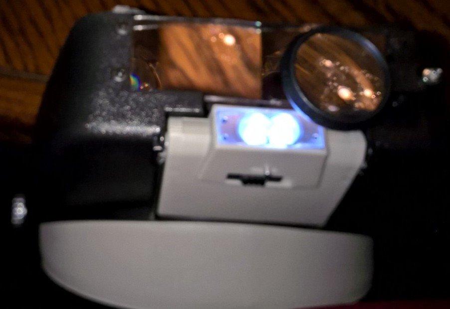 SE Illuminated Dual Lens Flip-in Head Magnifier, Head Magnifier, Tools for Repair & Precision Work, Adjustable Headlamp, 4.5X Loupe Magnifying, Black customer photo 2