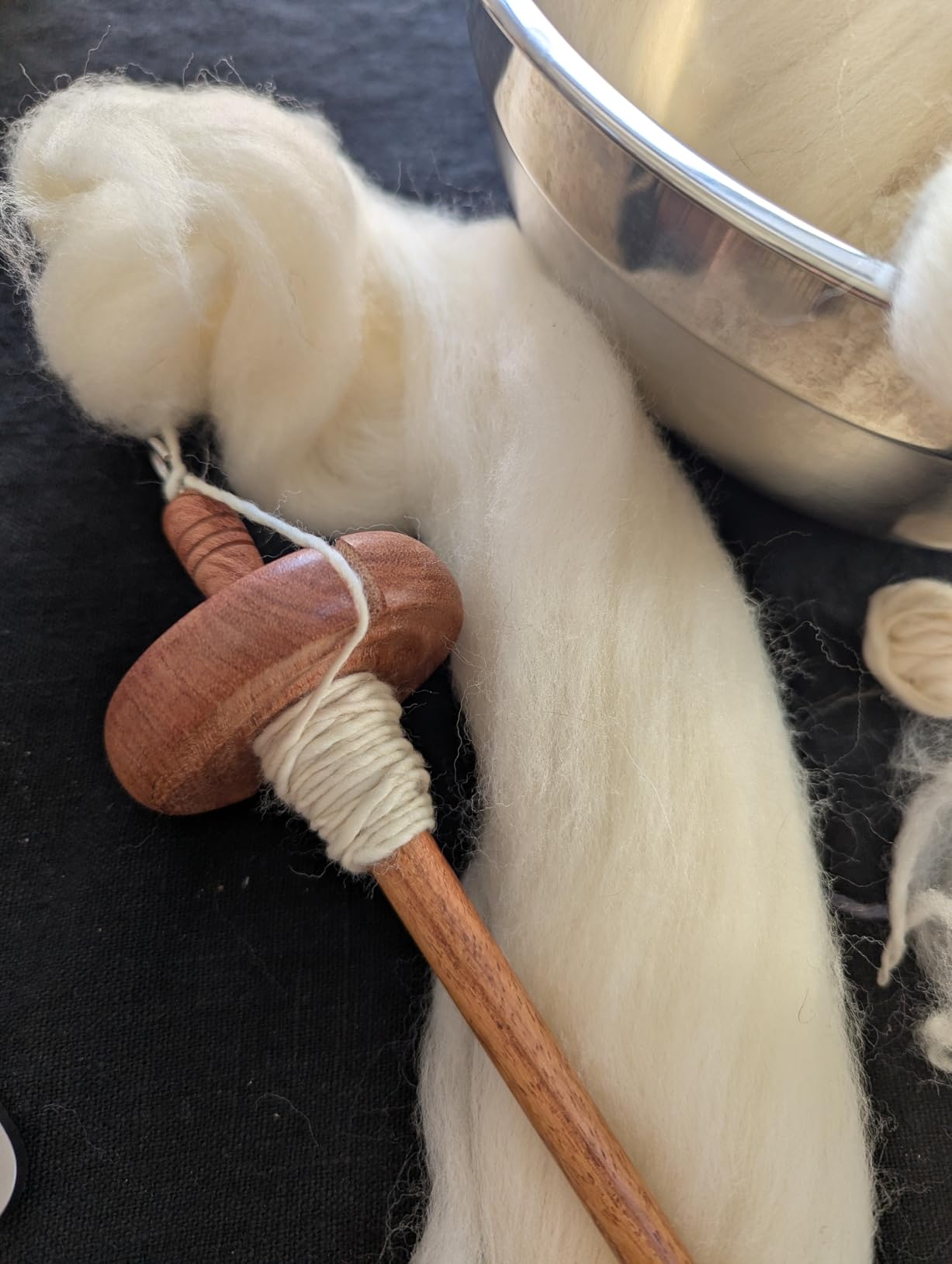 Revolution Fibers Merino Wool Roving 1 lb (16 Ounces) for Spinning | Soft Chunky Jumbo Yarn for Arm Knitting Blanket |100% Natural Undyed (Off-White) Wool Yarn, Felting Core, Carded Stuffing customer photo 1