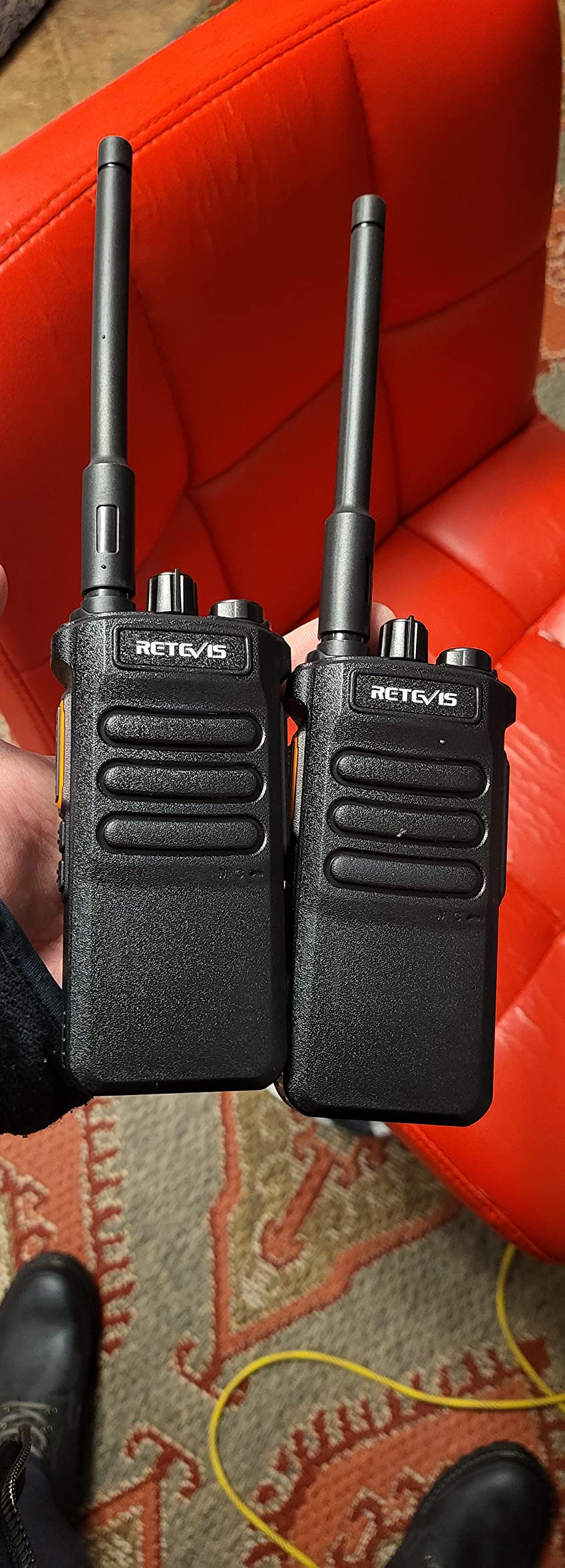 Retevis RT86 2 Way Radio Long Range, Professional Radio Walkie Talkies with Mic, Heavy Duty Two Way Radios, High Power, 2600mAh, USB, Rechargeable Radios for Adults Industrial Manufacturing Work, 4 Pack customer photo 2