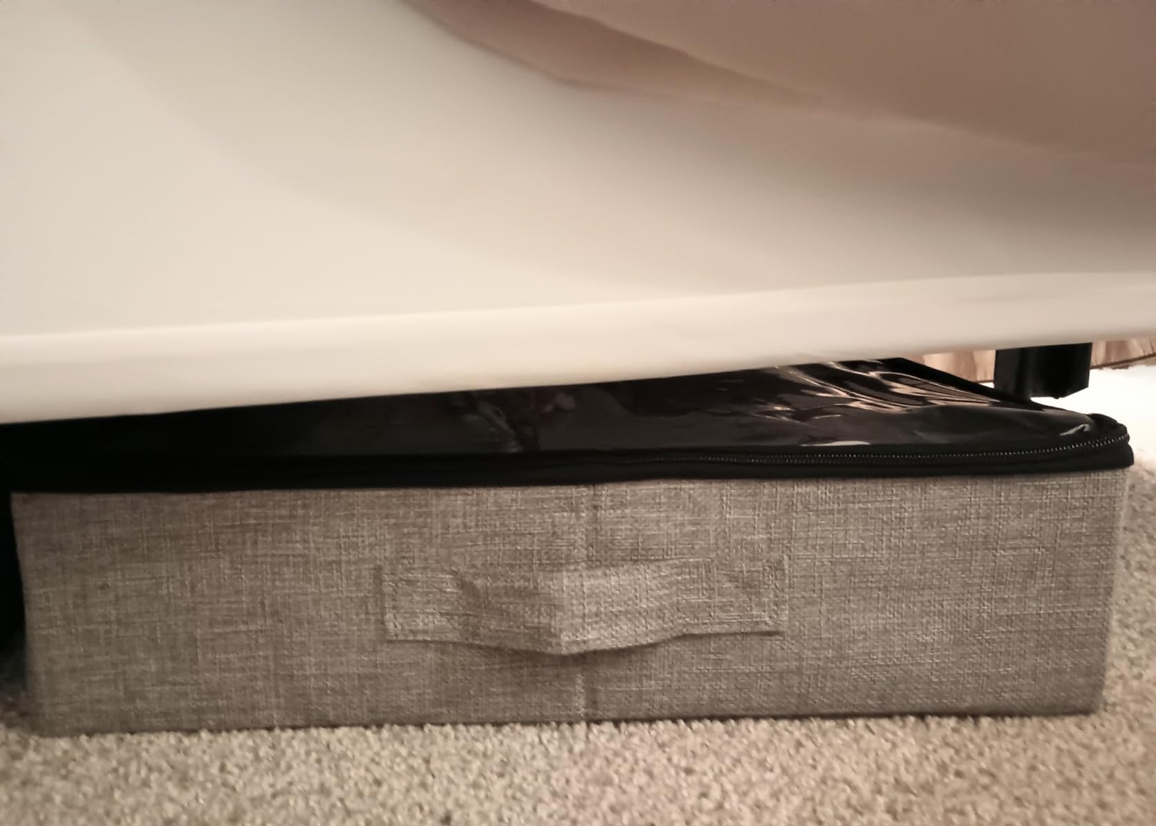 storageLAB Under Bed Storage Containers, Low Profile Underbed Organizers with Sturdy Handles, Dual Zippers, and Clear Windows - 2 Pack customer photo 2