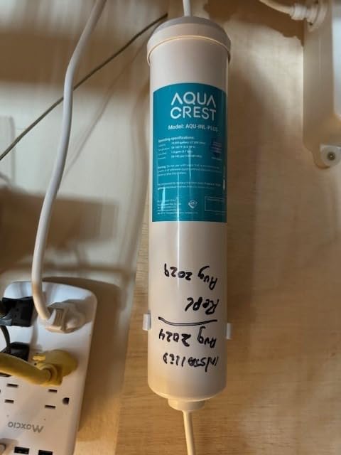 AQUACREST 5 years In-Line Water Filter for Refrigerator and Ice Maker, High Capacity, 1/4-Inch Direct Connect Fittings, Easy Installation, Reduces Chlorine, Bad Taste & Odor customer photo 2