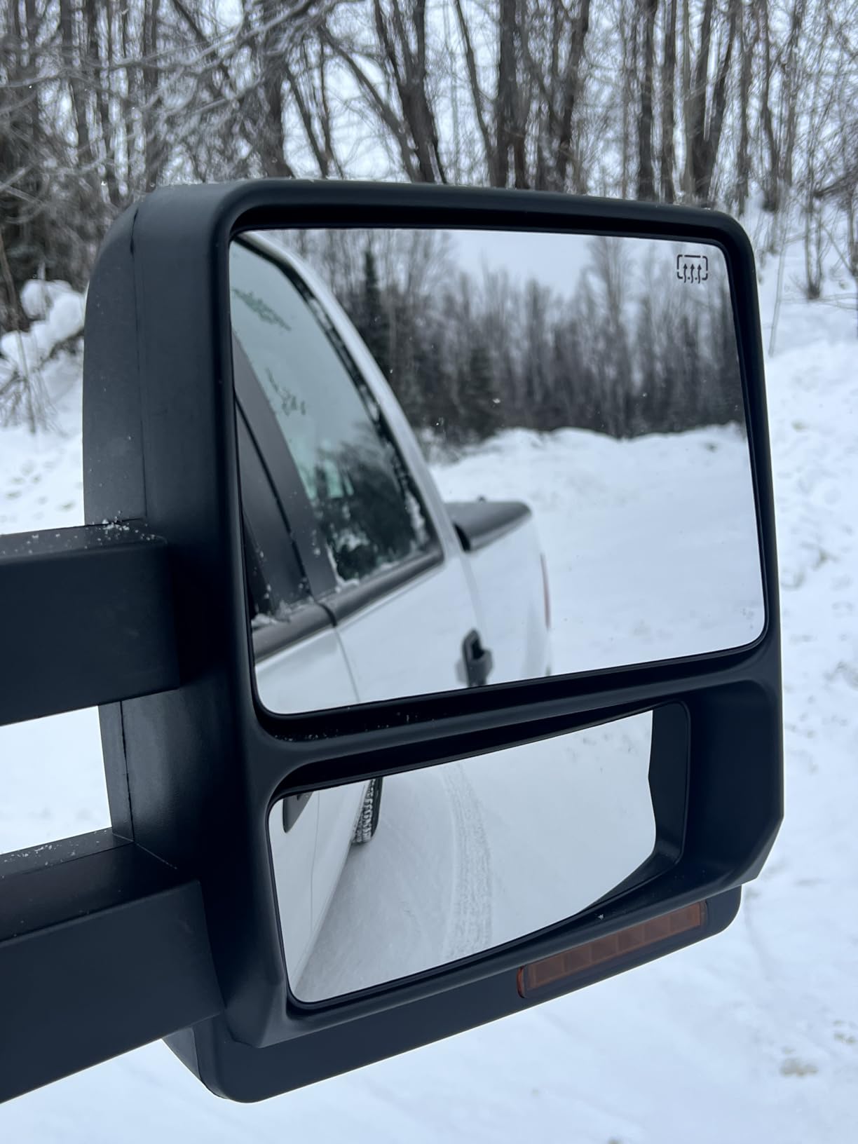 AUTOSAVER88 Towing Mirrors Compatible with 2004 2005 2006 Ford F150 Truck, Trailer Tow Mirrors w/Power Heated Glass Turn Signal Puddle Lamp, Manual Telescoping and Folding Side Mirror customer photo 1