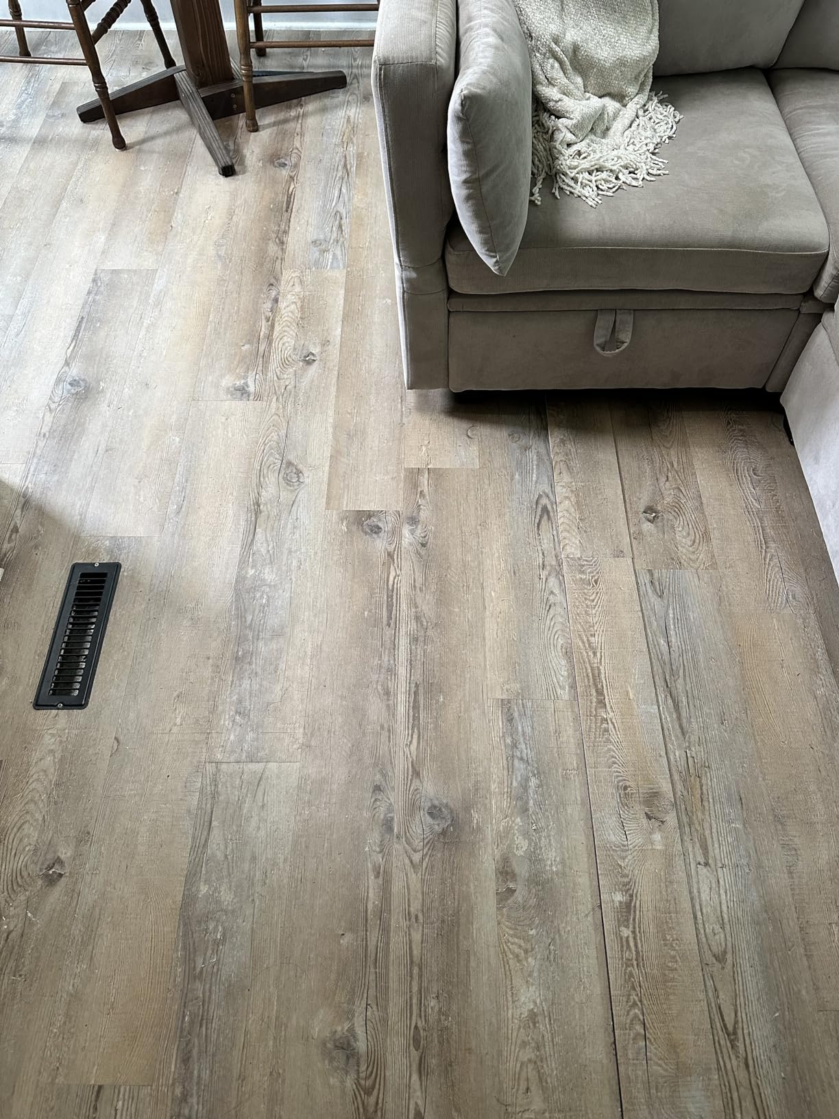 MSI Hampstead 6 in. x 48 in. Glue Down Luxury Vinyl Plank Flooring Boardwalk Gray Dark Gray Wood Look 2MM Thick 12MIL Wear Layer 36 Sq. Ft. customer photo 1