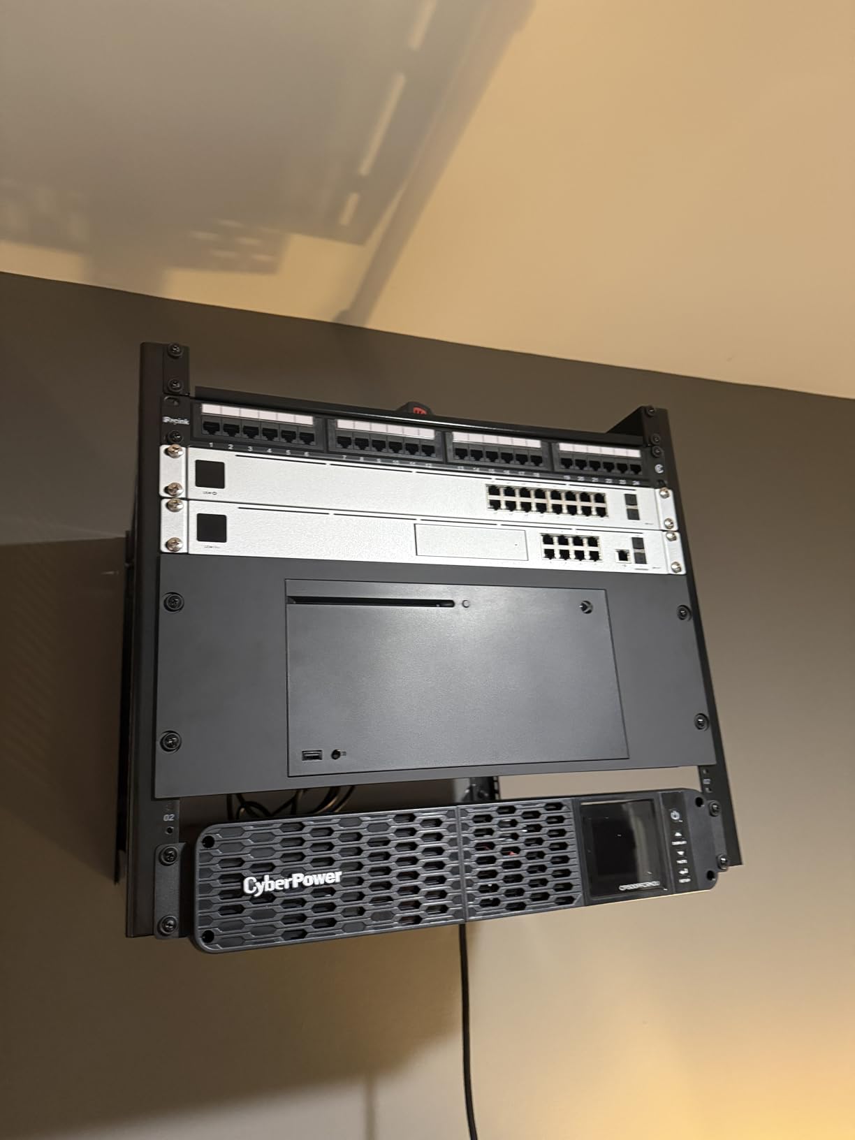 ECHOGEAR 10U Network Rack - Wall Mountable Heavy Duty 4 Post Design Holds All Your Networking & AV Gear - Open Frame Design Includes 2 1U Vented Shelves & Mounting Hardware customer photo 1