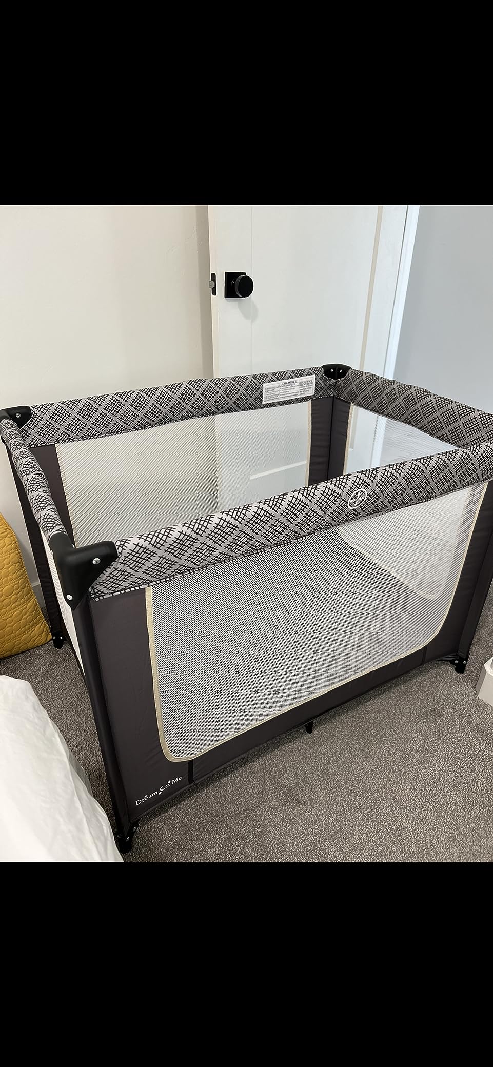 Dream On Me Zoom Portable Playard in Light Grey, Lightweight, Packable and Easy Setup Baby Playard, Breathable Mesh Sides and Soft Fabric - Comes with a Removable Padded Mat customer photo 1